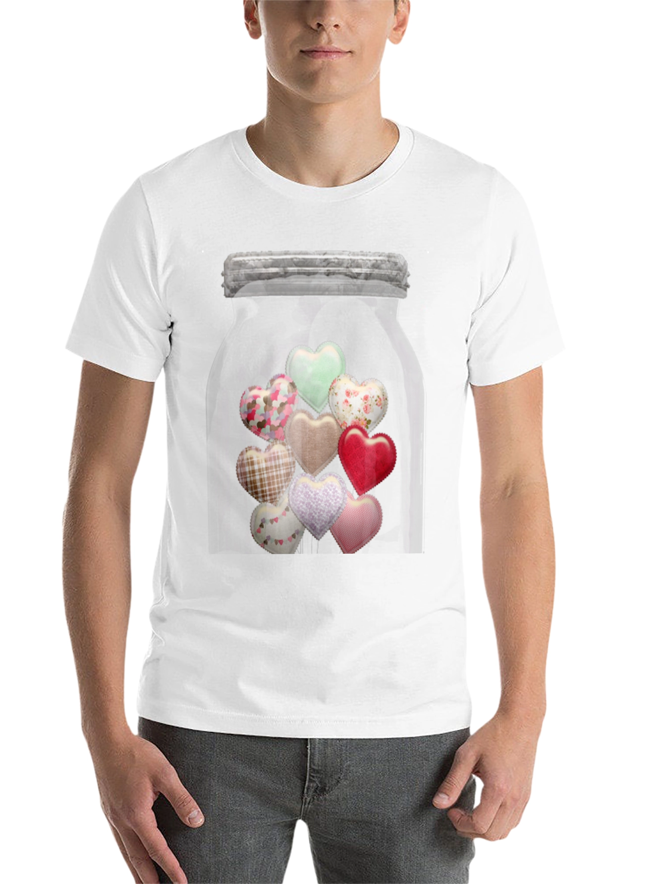 Black Jar of Hearts Graphic Tee - Lovecore Aesthetic view 14