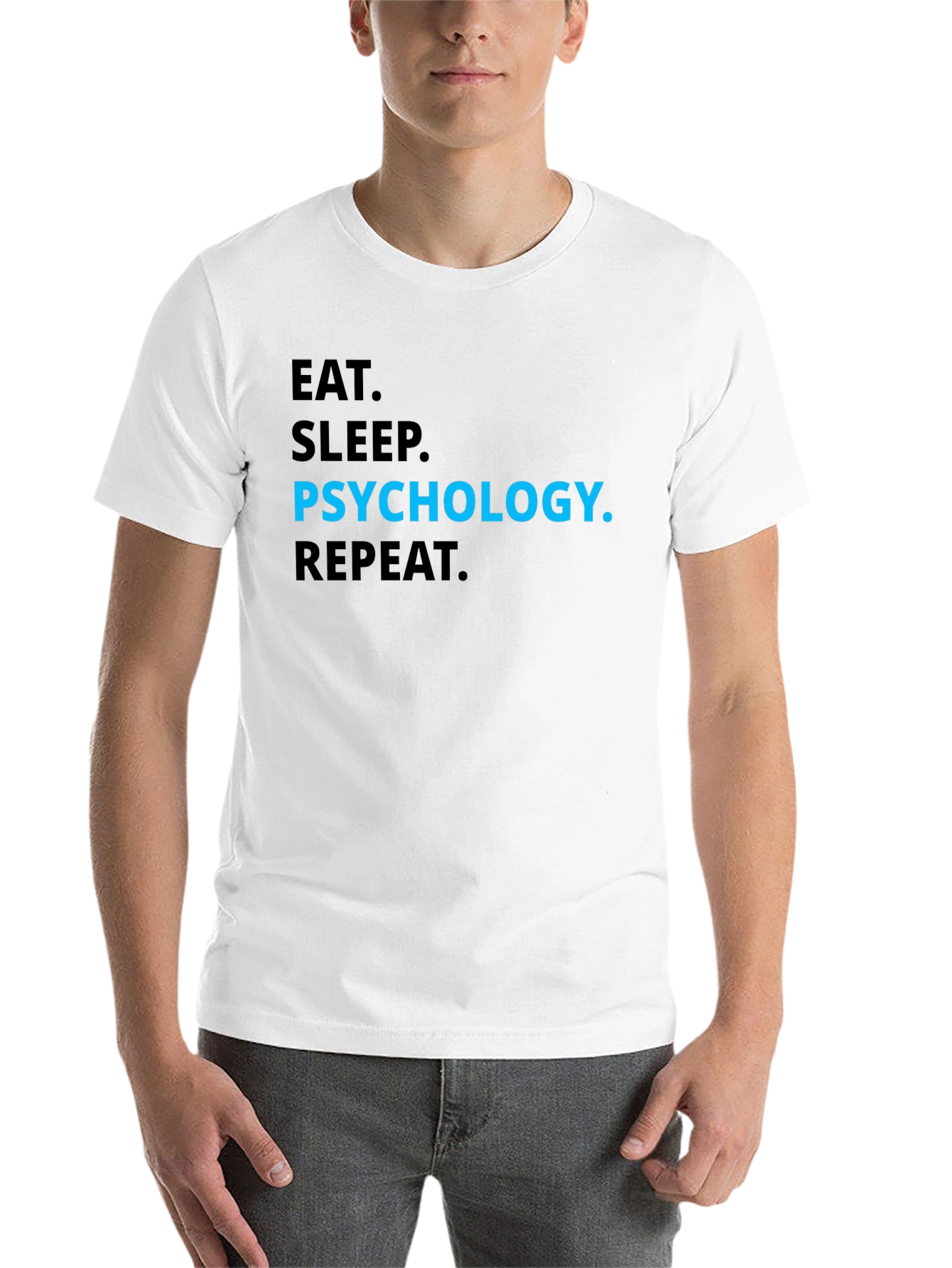 Black Psychology T-Shirt - Eat Sleep Psychology Repeat view 14