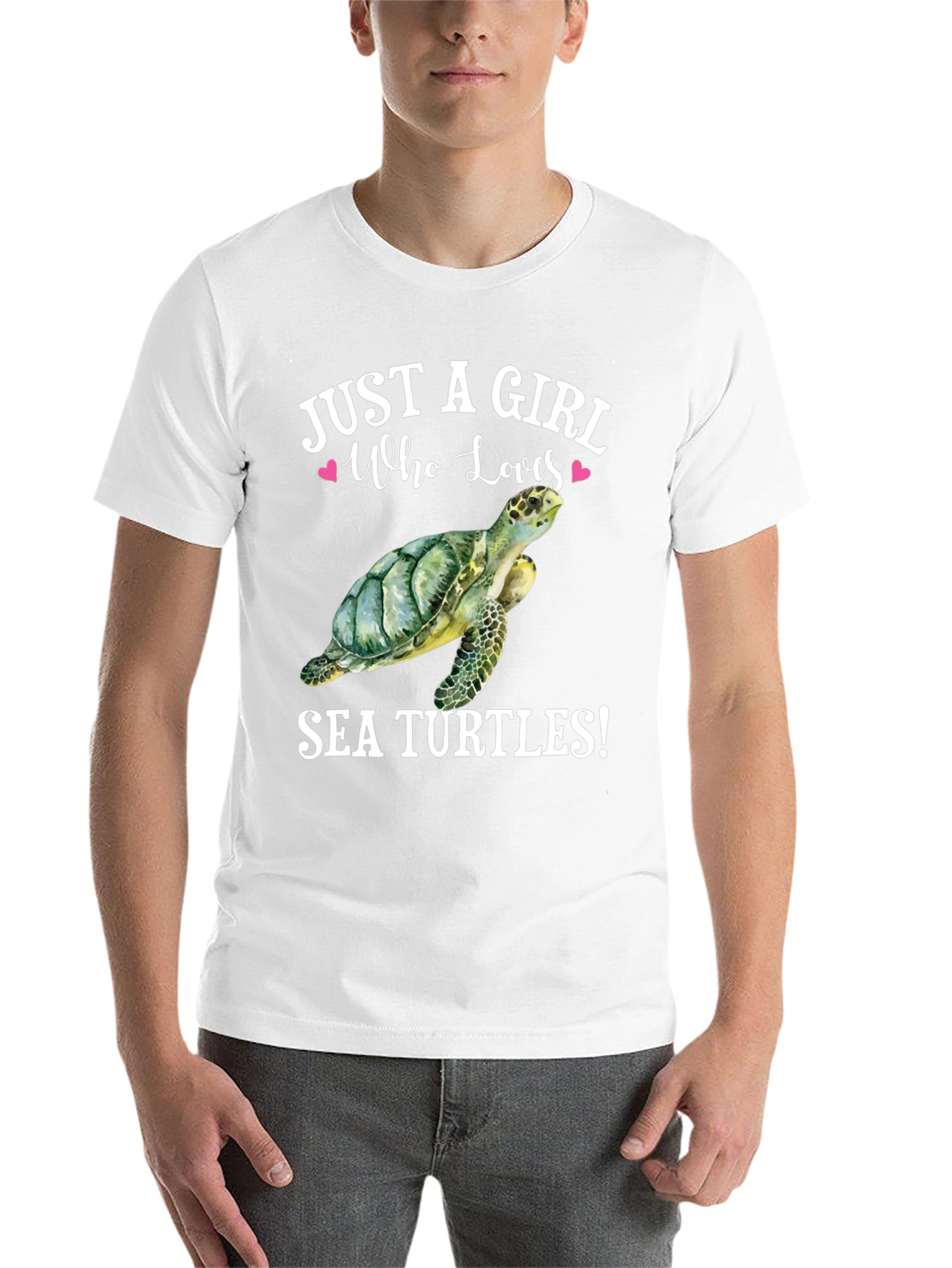 Black Just a Girl Who Loves Sea Turtles T-Shirt view 14