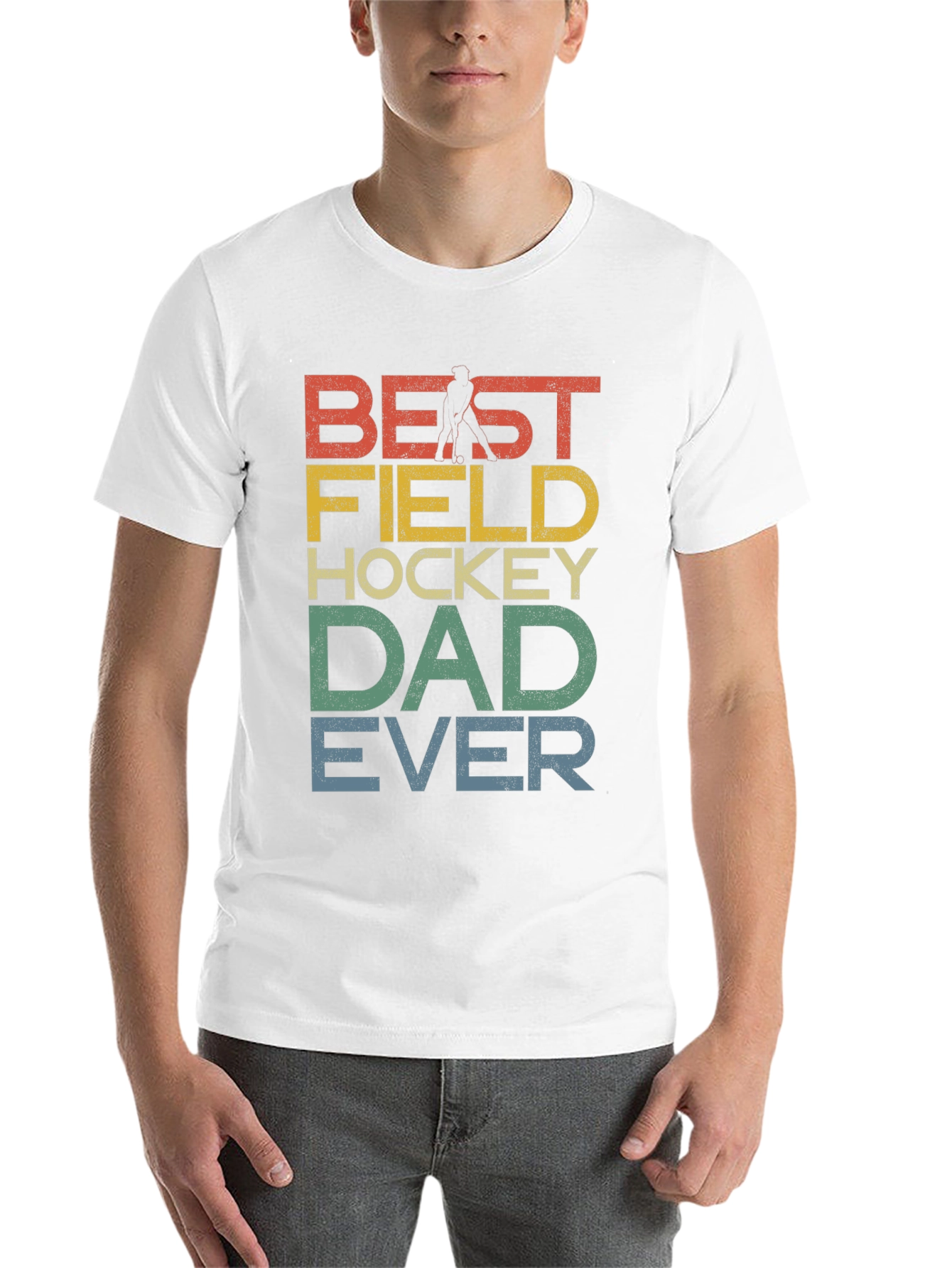 Black Best Field Hockey Dad Ever Graphic T-Shirt view 14