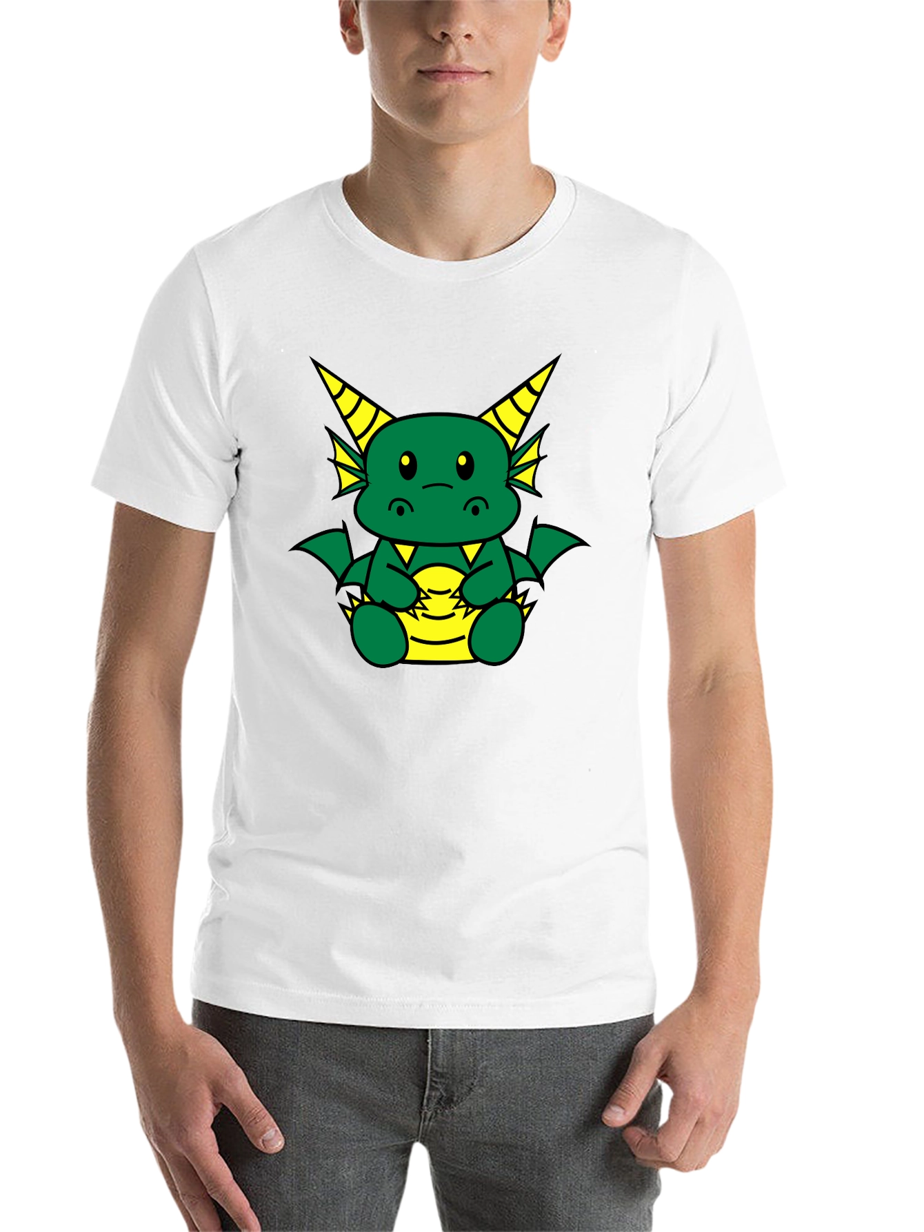 Black Cute Dragon Graphic T-Shirt - Black view 14