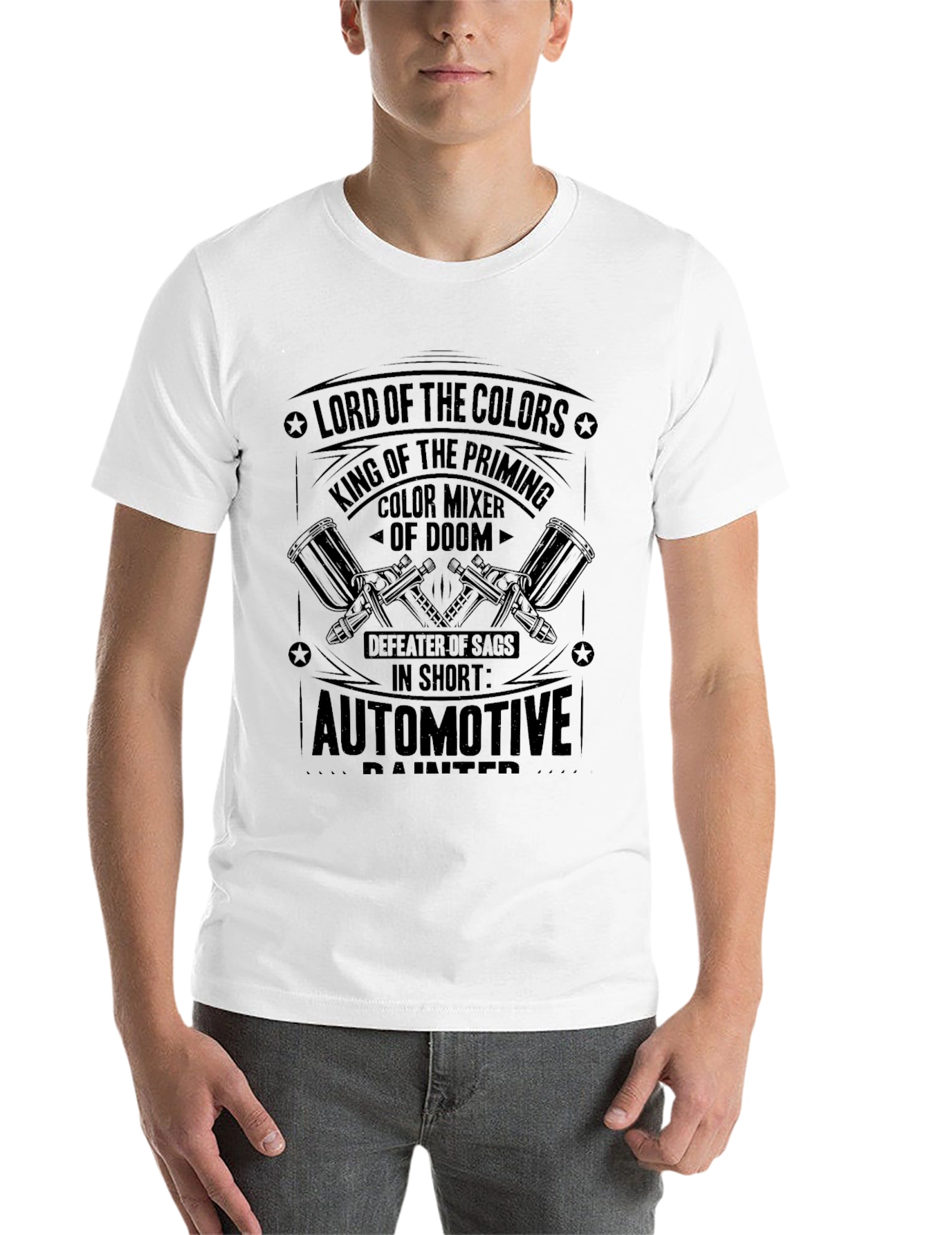Black Automotive Painter T-Shirt - Lord of Colors view 14