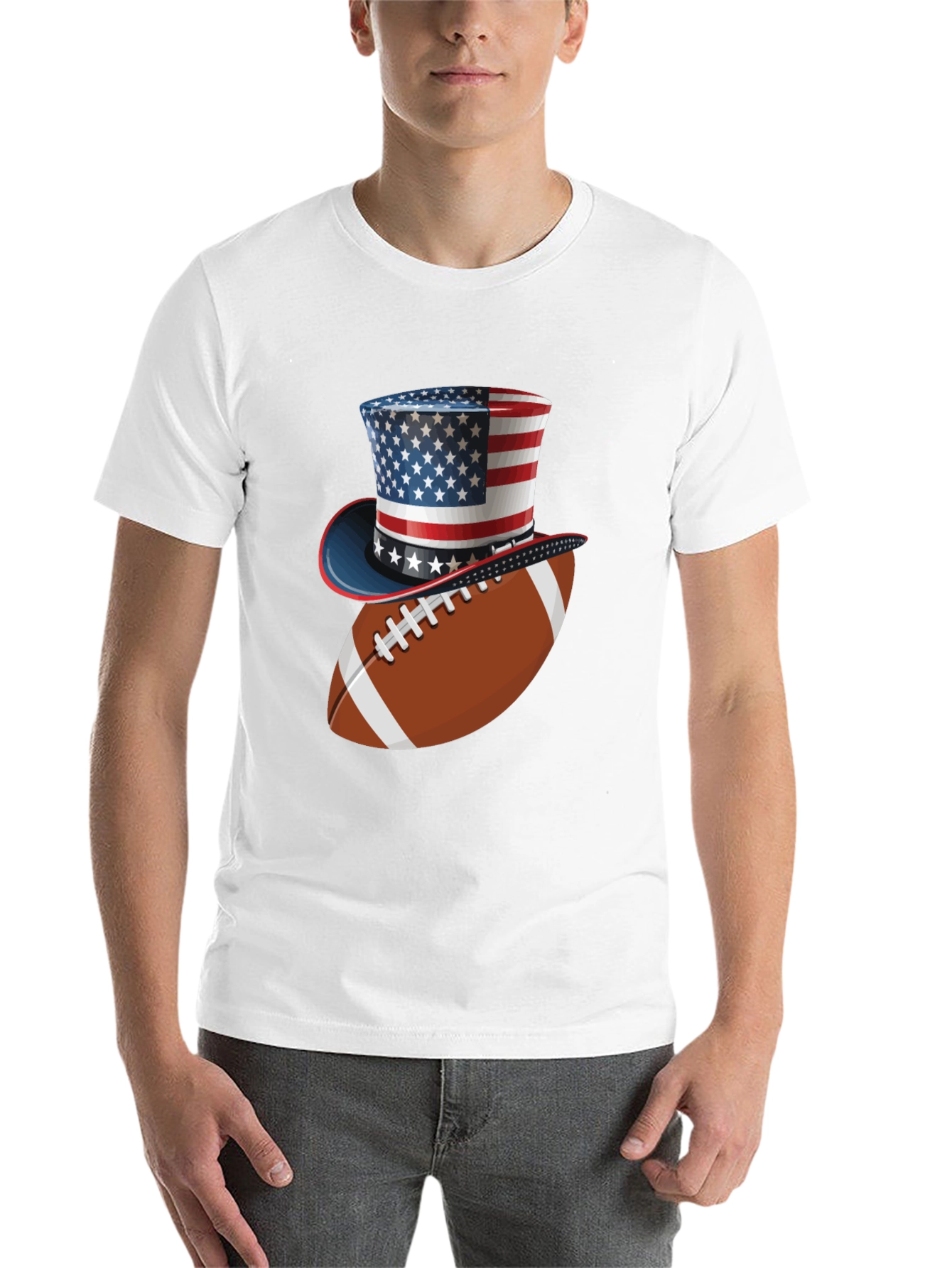 Black Patriotic Football T-Shirt - American Pride view 14