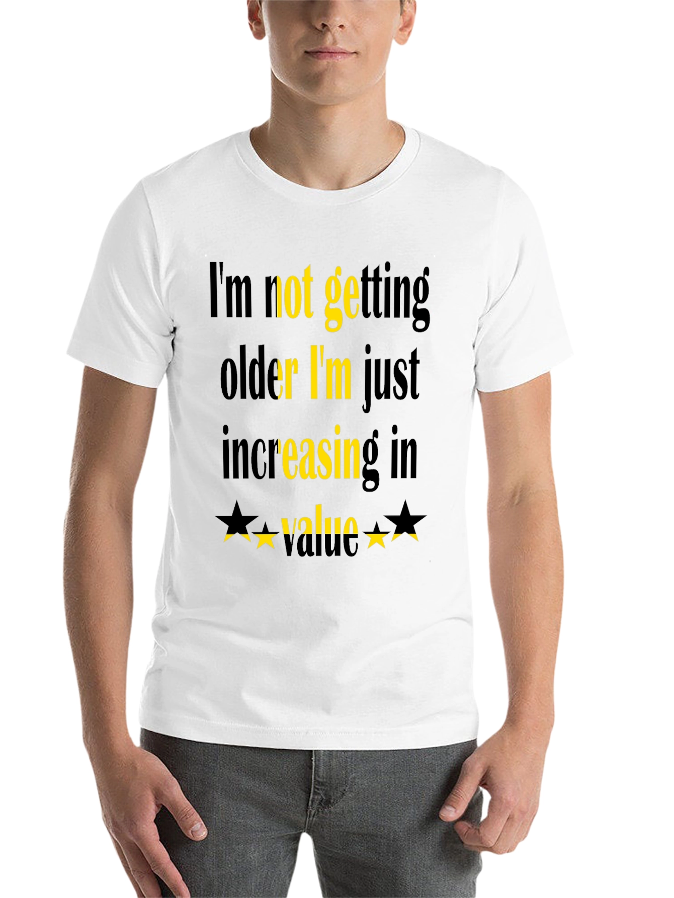 Black Funny Increasing Value Graphic Tee view 14