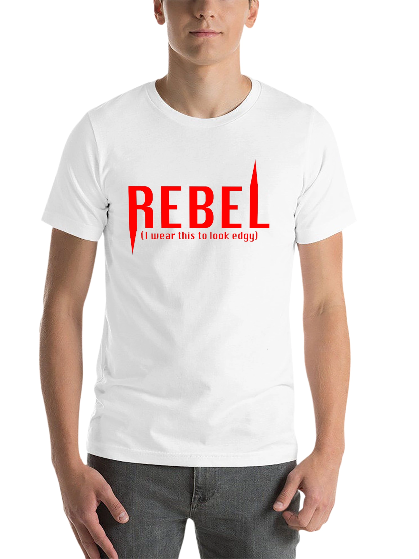 Black Edgy Rebel Graphic T-Shirt - Black Cotton Tee view 14