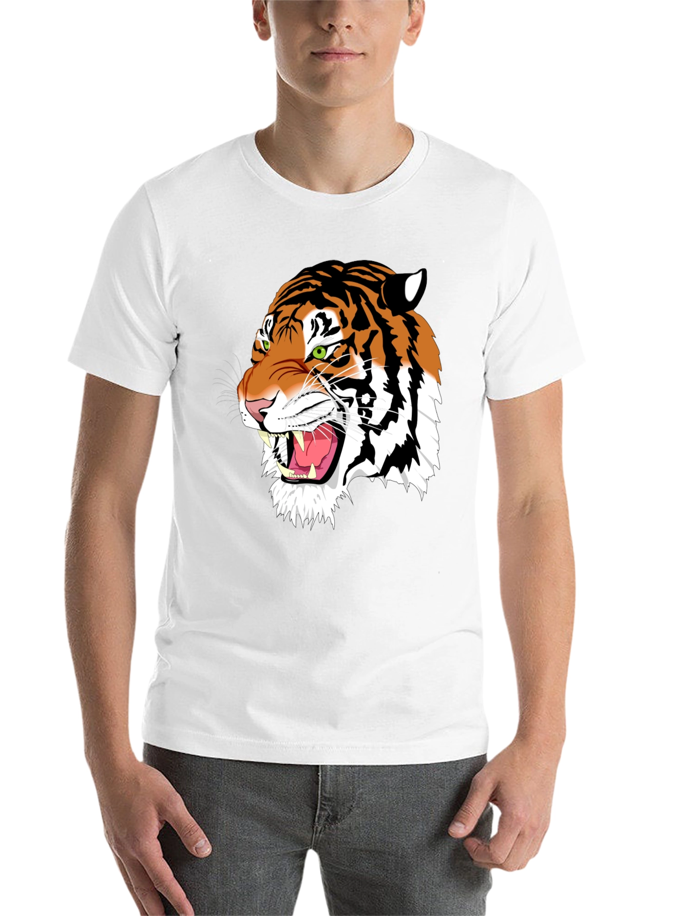 Black Tiger Graphic Black T-Shirt - Animal Print view 14