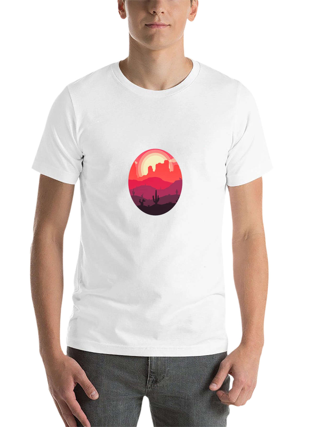 Black Desert Sunset Graphic Tee - Soft Cotton Blend view 14