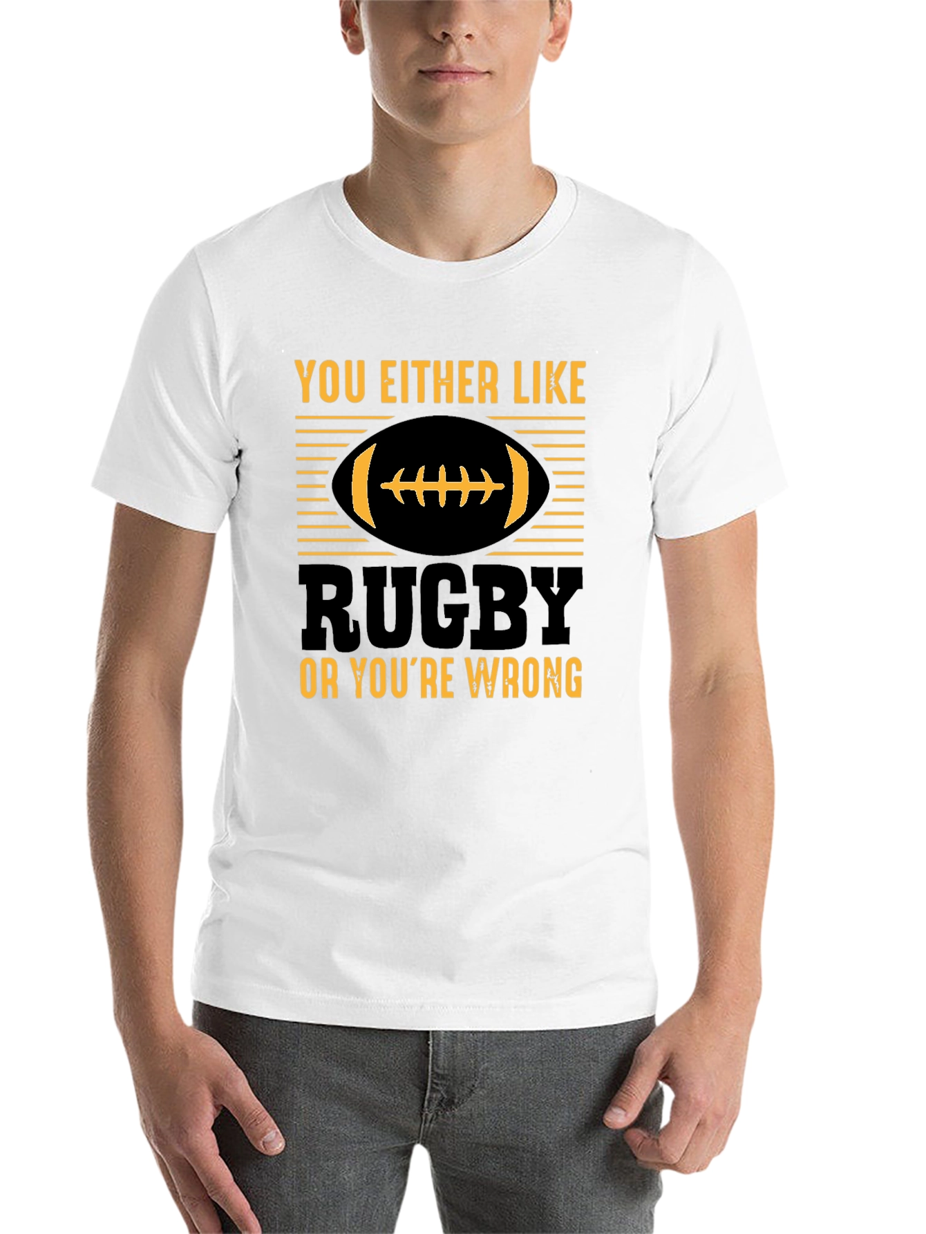 Black Rugby Fan T-Shirt - You Either Like Rugby or You're Wrong view 14