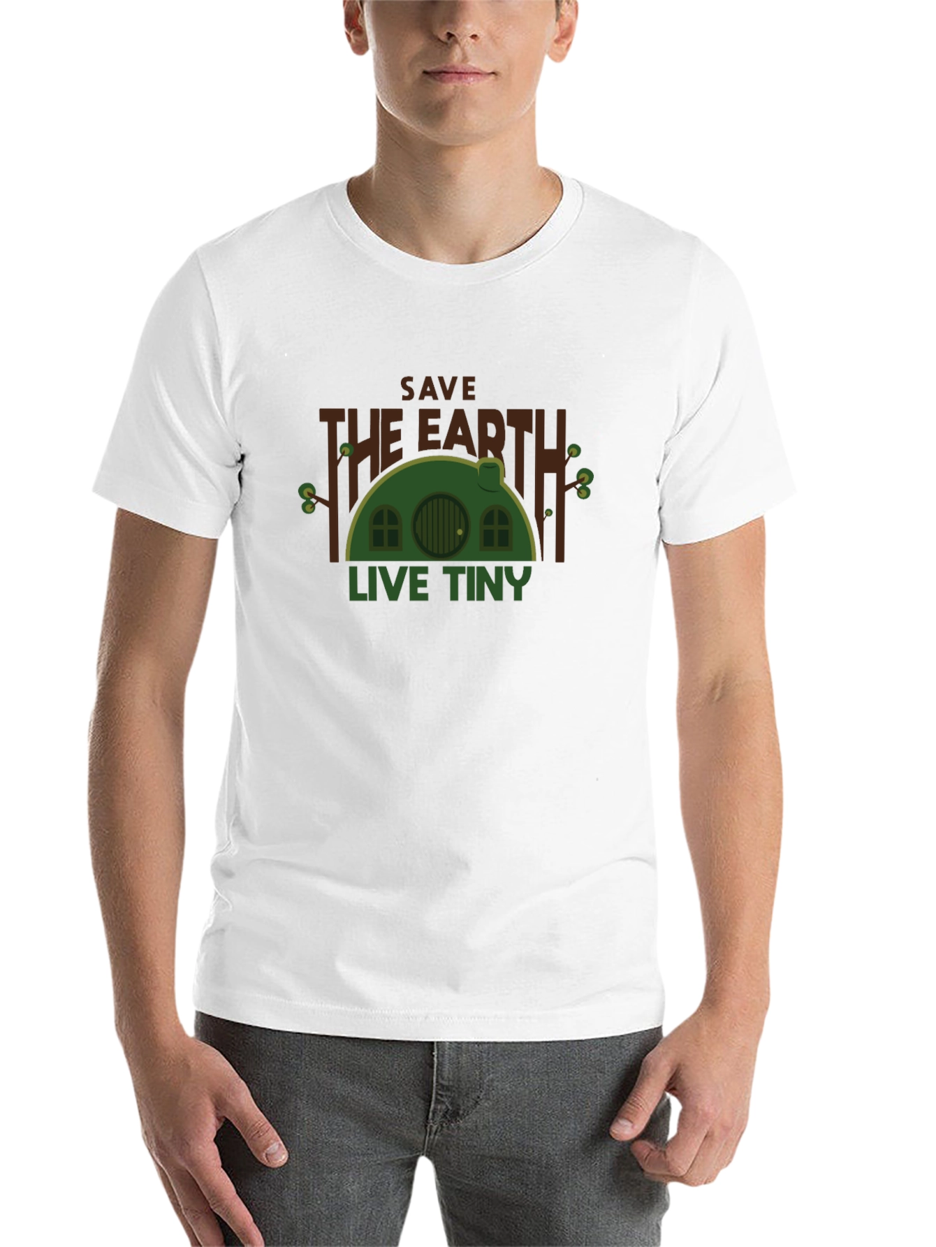 Black Save the Earth, Live Tiny Black T-Shirt view 14