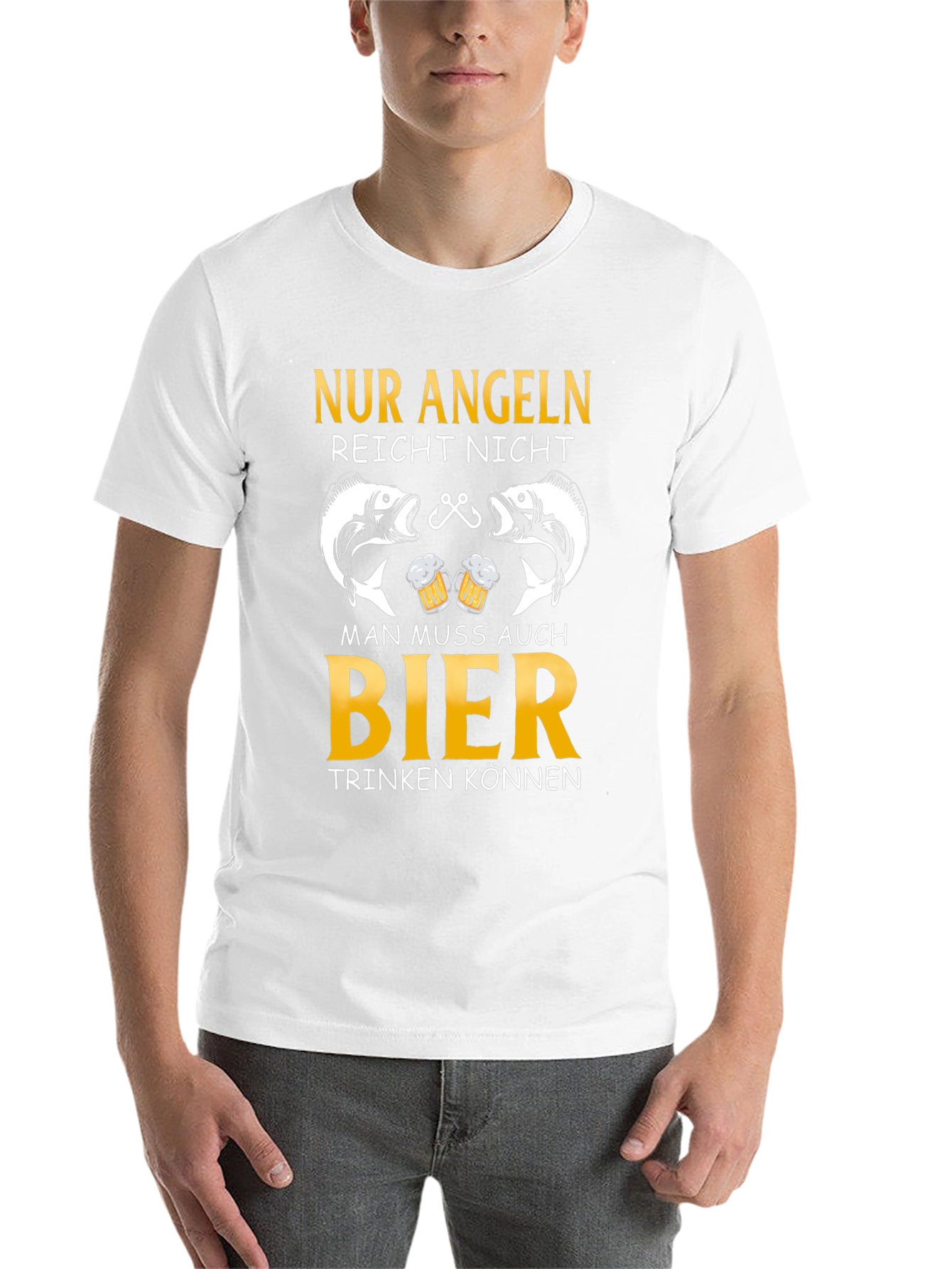 Fishing and Beer T-Shirt - German Angeln Design - 14
