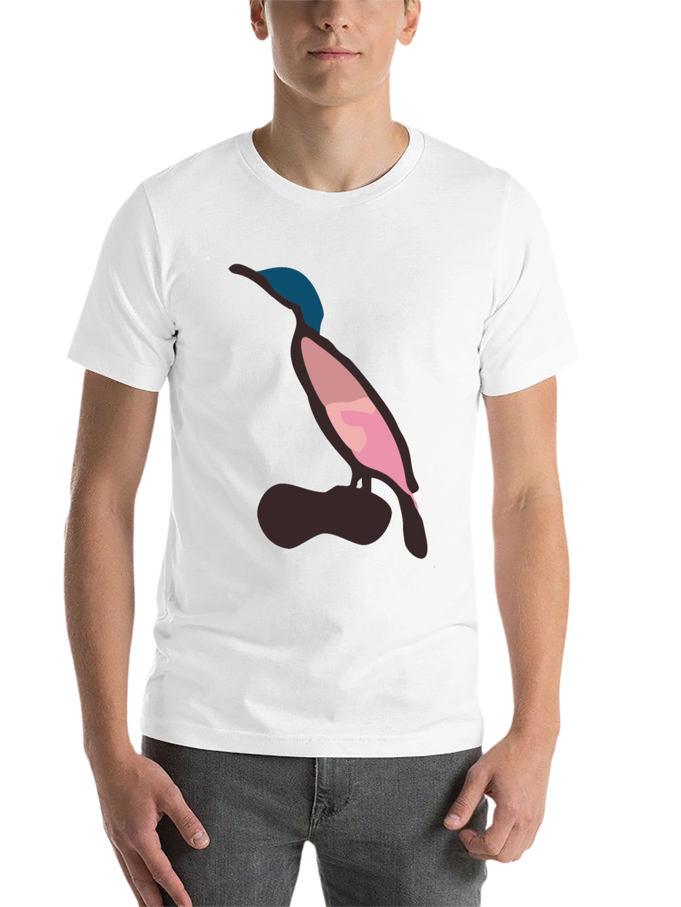 Black Modern Bird Graphic Tee - Casual Style view 14
