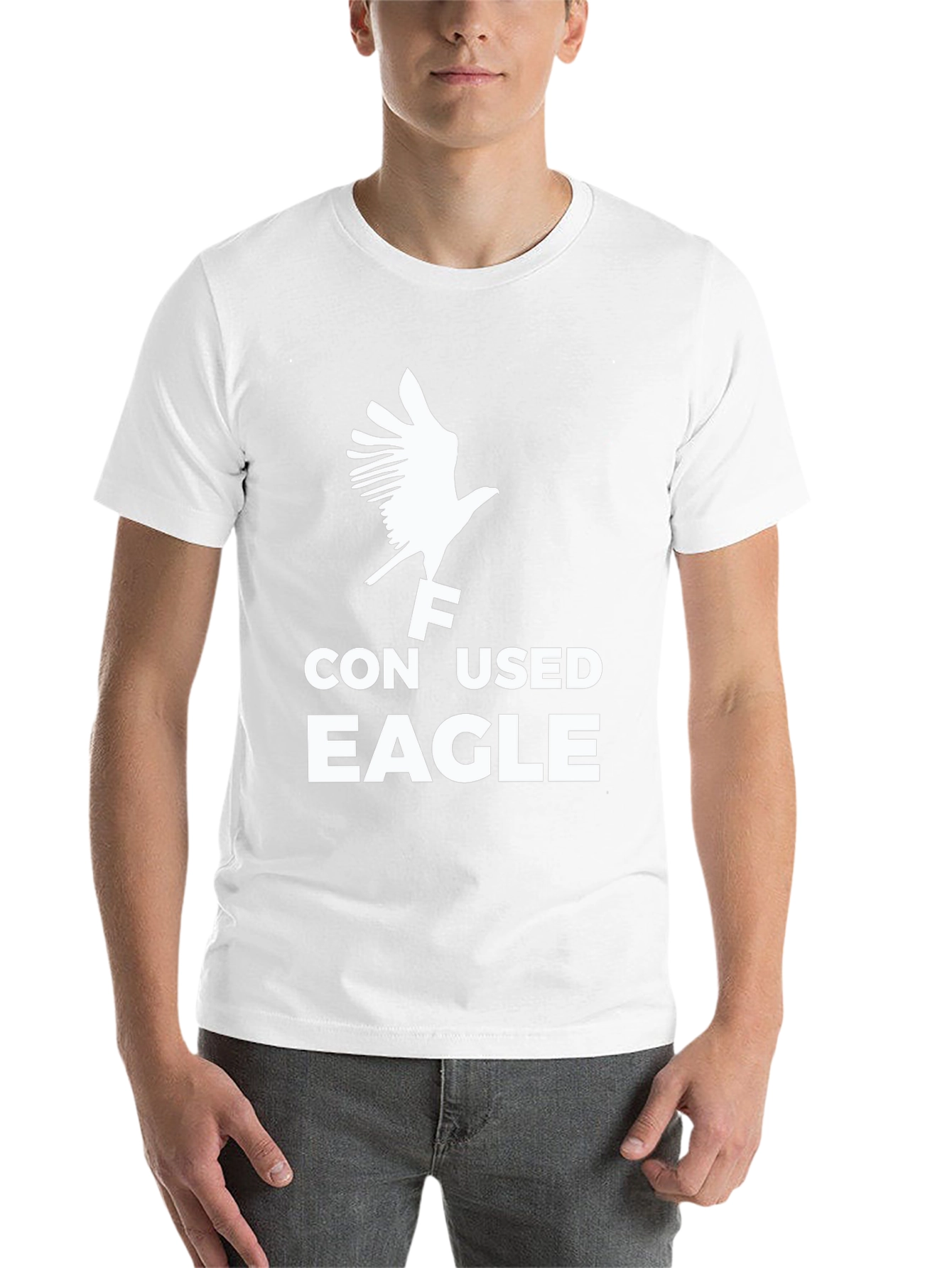 Black Confused Eagle Graphic T-Shirt - Black view 14
