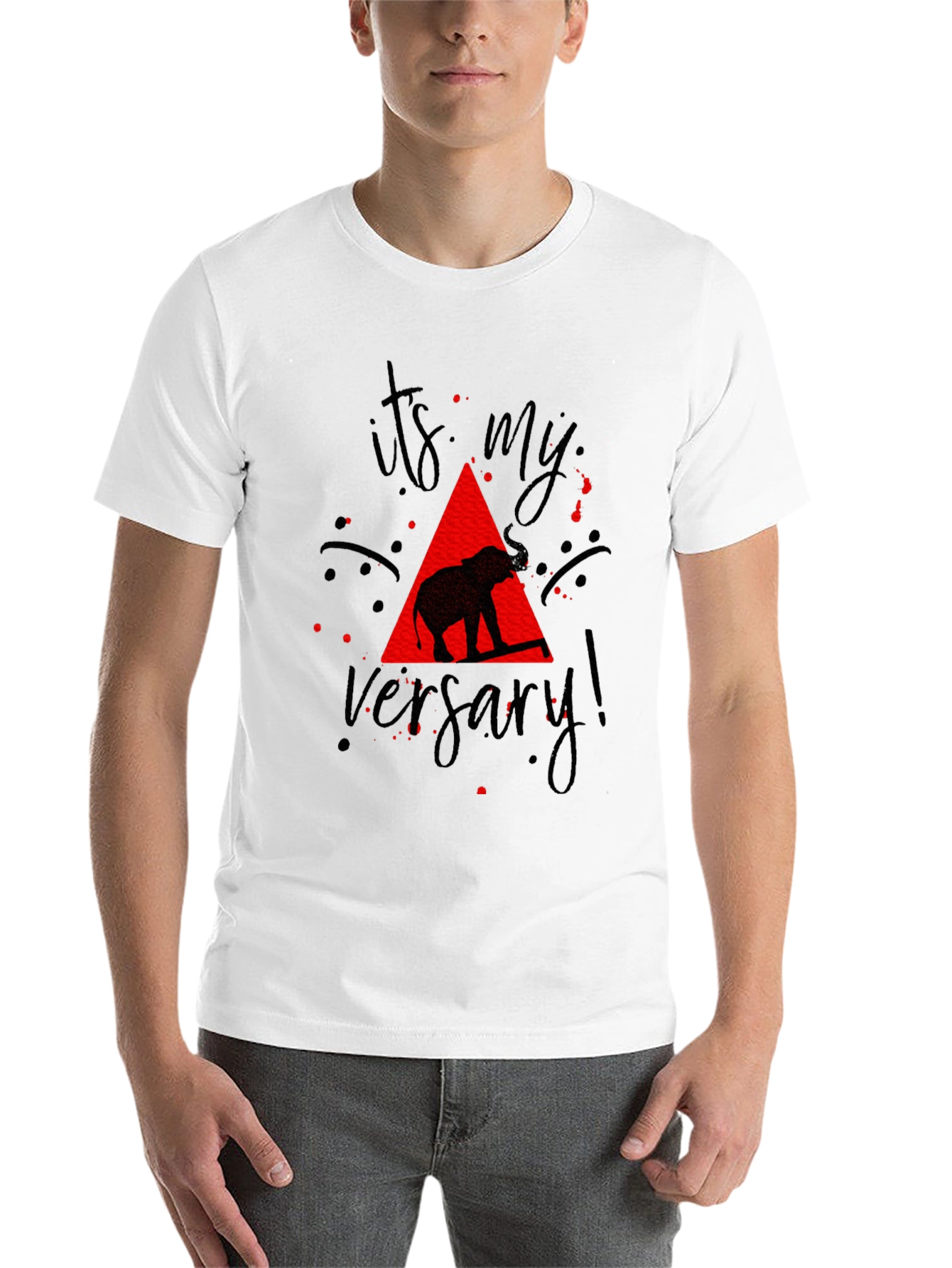 Black Anniversary Elephant T-Shirt - Black view 14