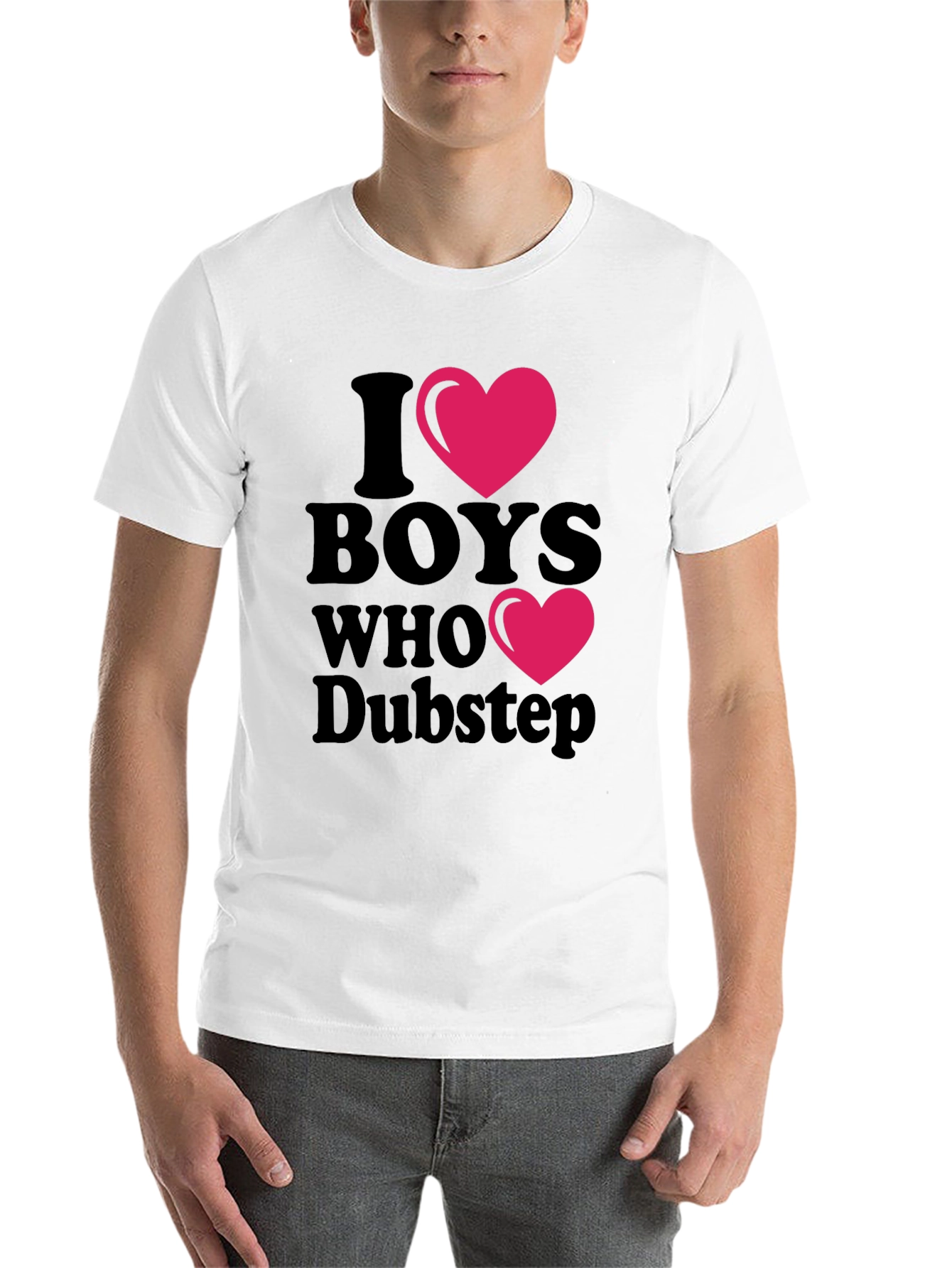 Black I Heart Boys Who Dubstep Black T-Shirt view 14