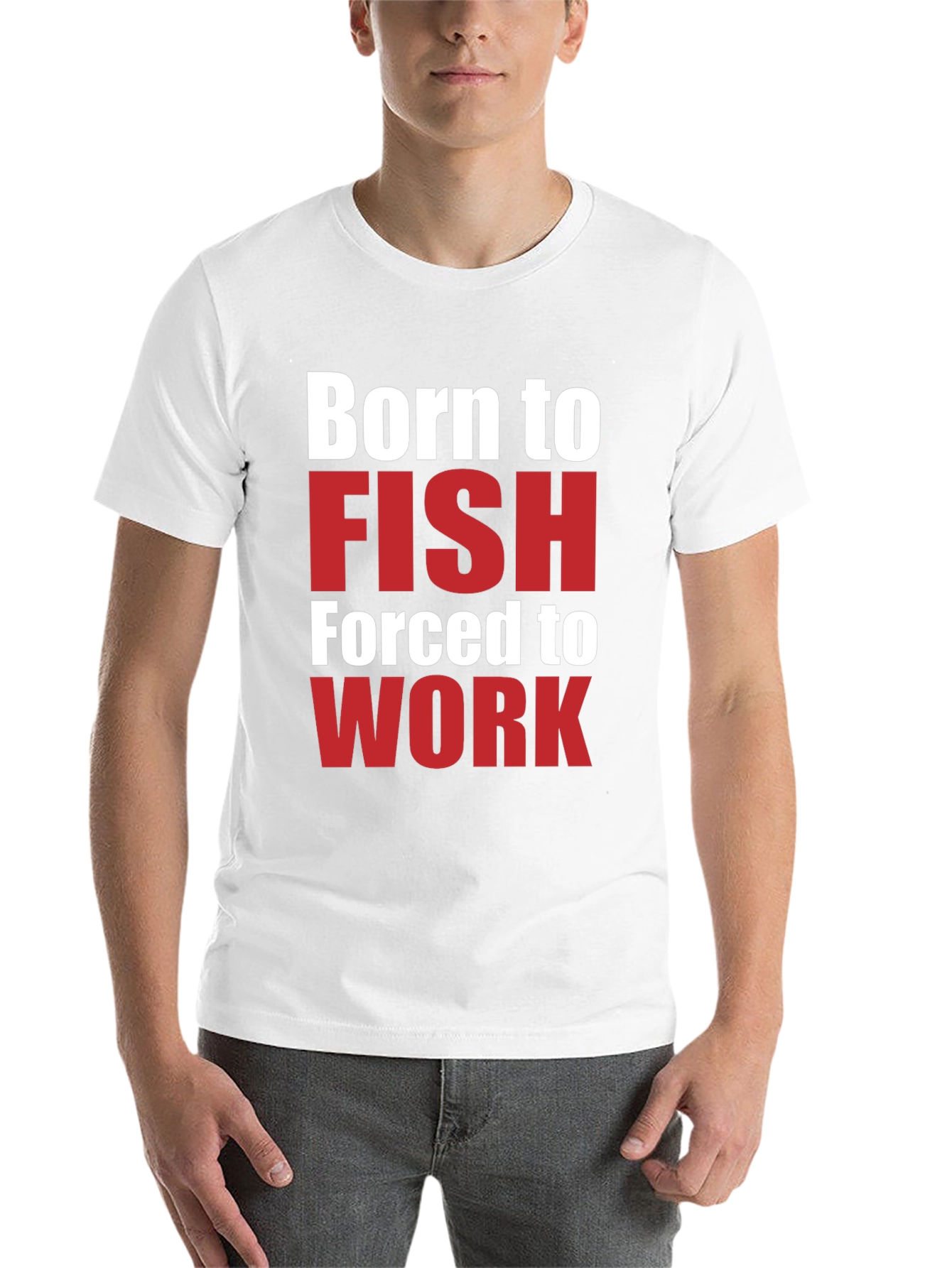 Black Born to Fish T-Shirt - Funny Fishing Lover Tee view 14