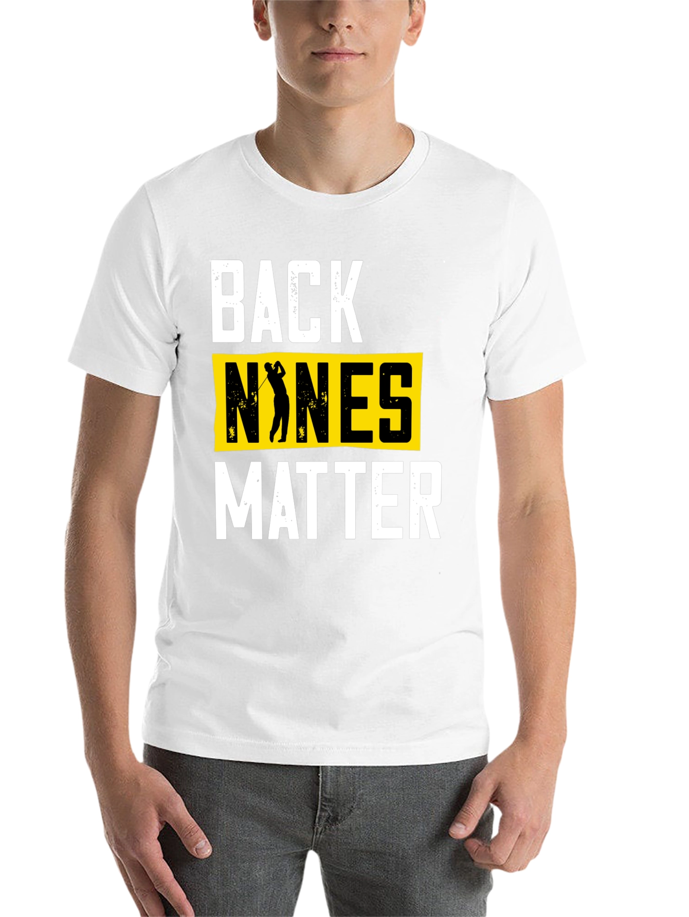 Black Back Nines Matter Golf T-Shirt view 14