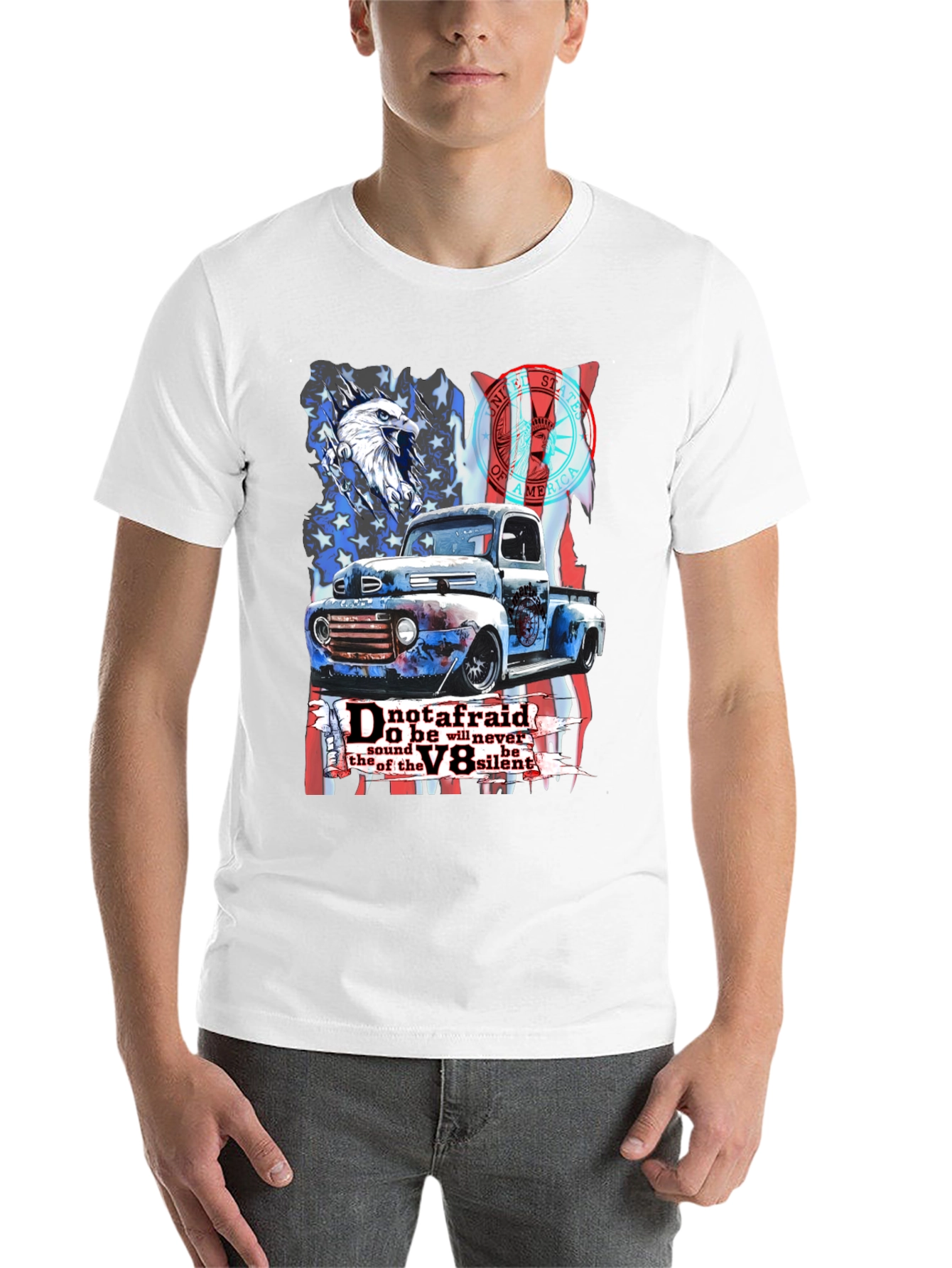 Patriotic V8 Truck Graphic Tee - 14