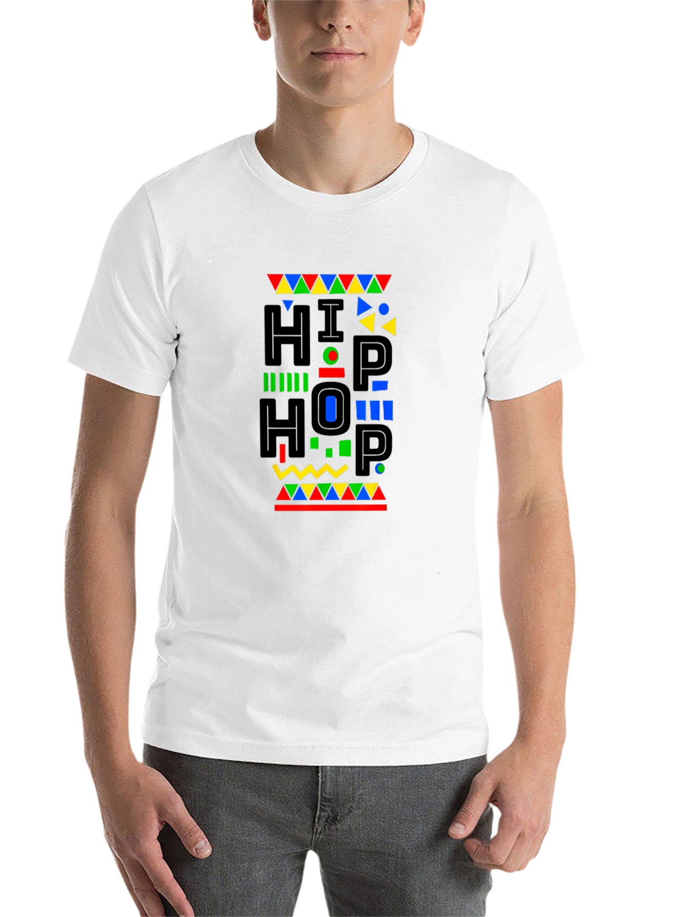 Black Retro Hip Hop Graphic Black T-Shirt view 14
