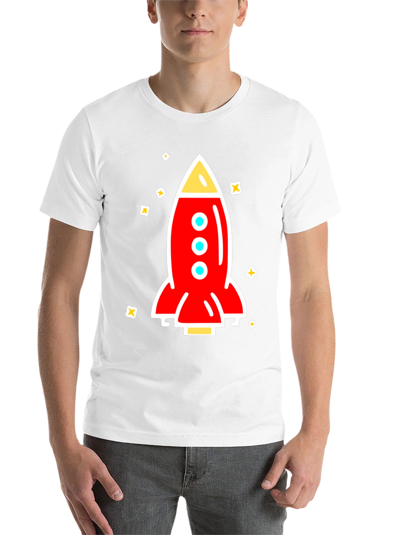 Black Rocket Graphic Tee - Space Adventure Shirt view 14