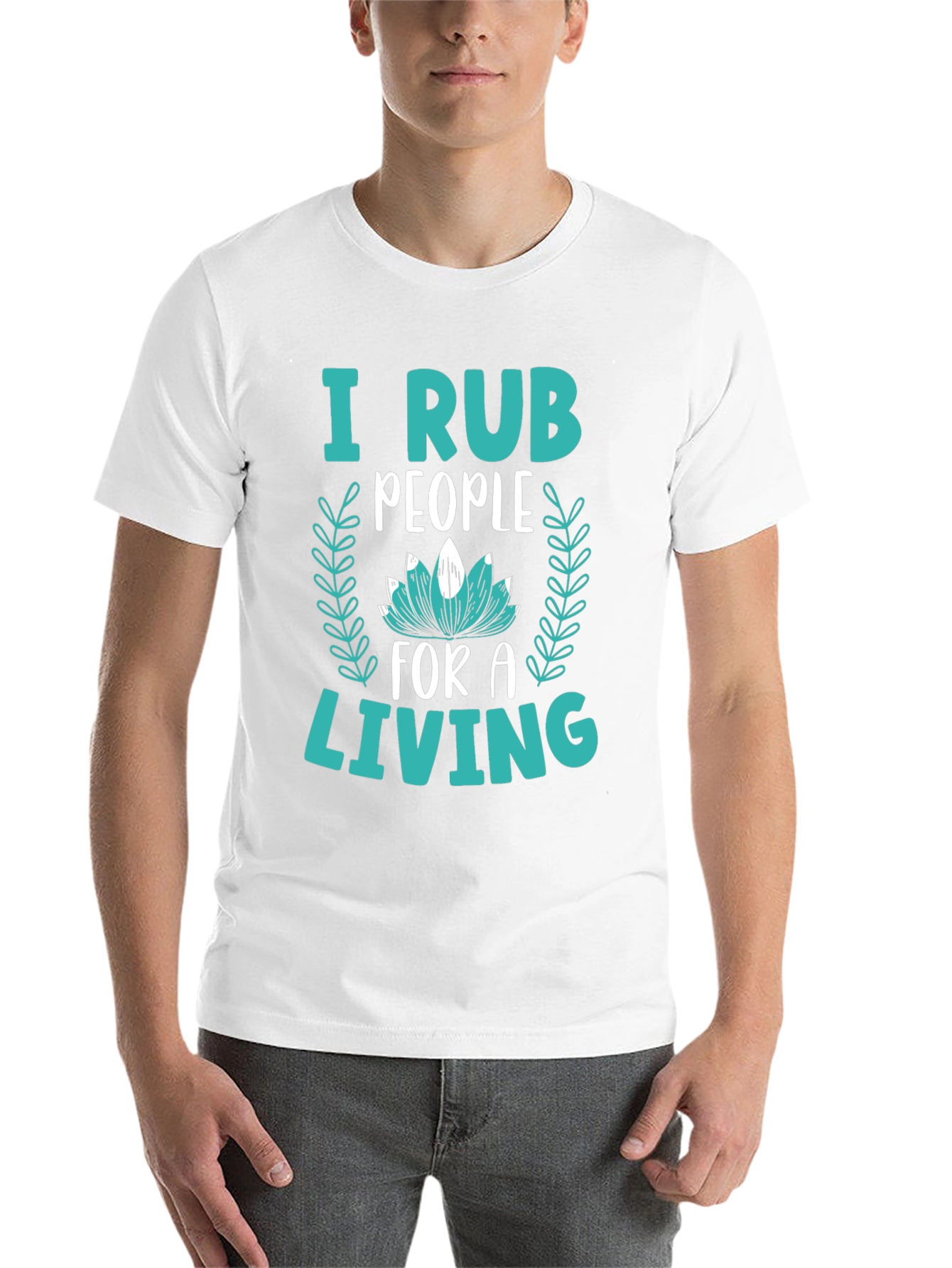 Black I Rub People For A Living Graphic Tee view 14