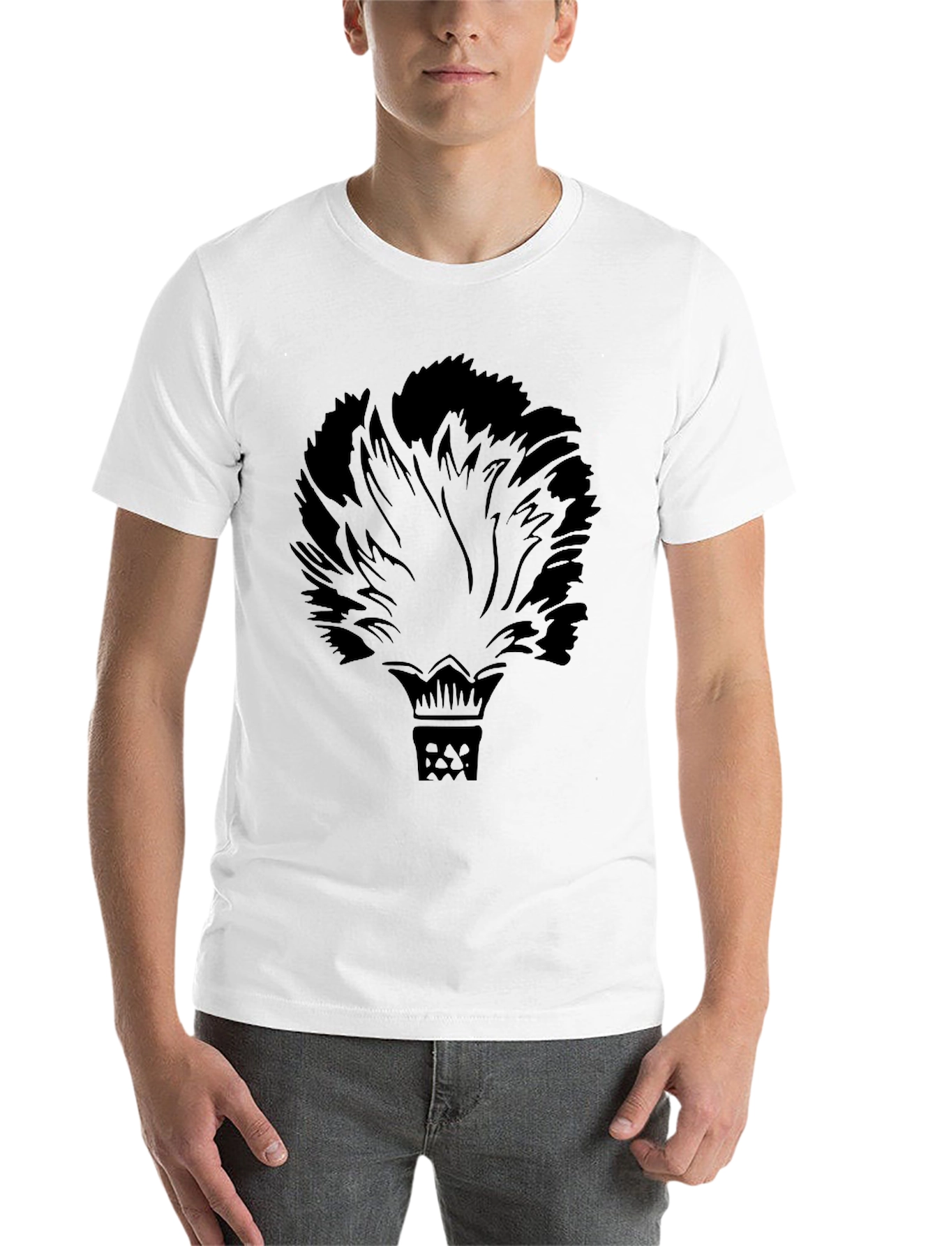 Black Black Graphic Tee - Crown & Feathers Design view 14