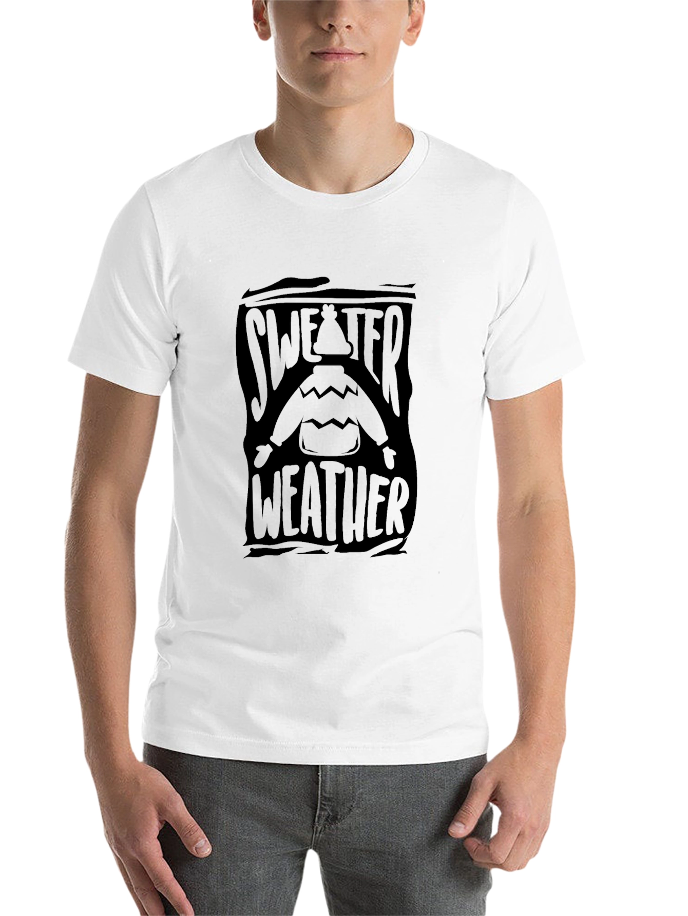 Black Sweater Weather T-Shirt - Black Graphic Tee view 14