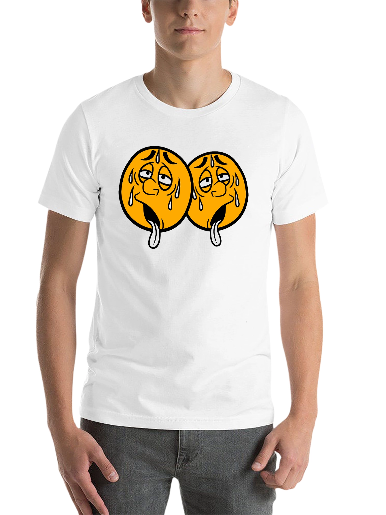 Black Emoji Faces Graphic T-Shirt view 14