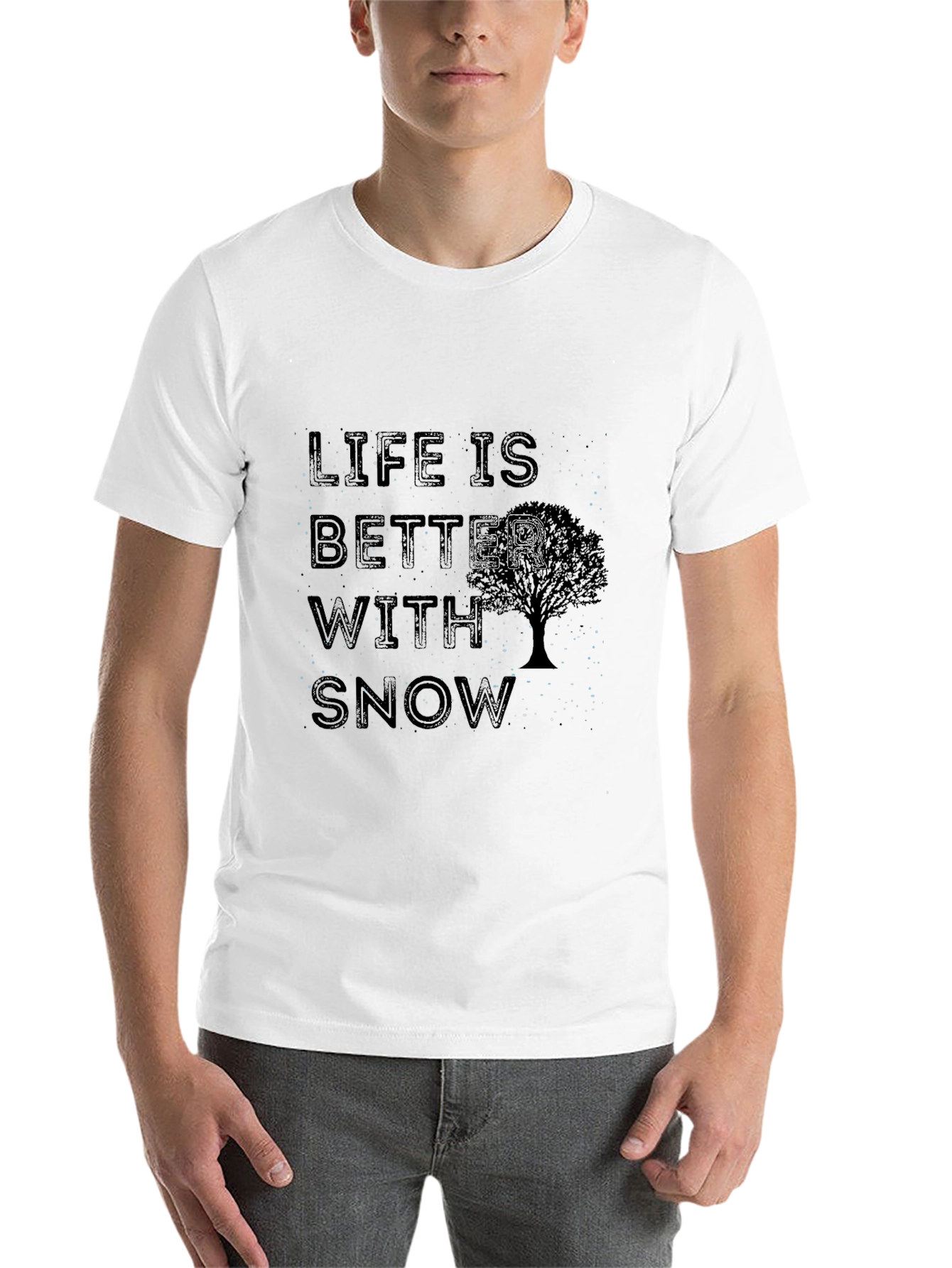 Black Life is Better With Snow T-Shirt view 14