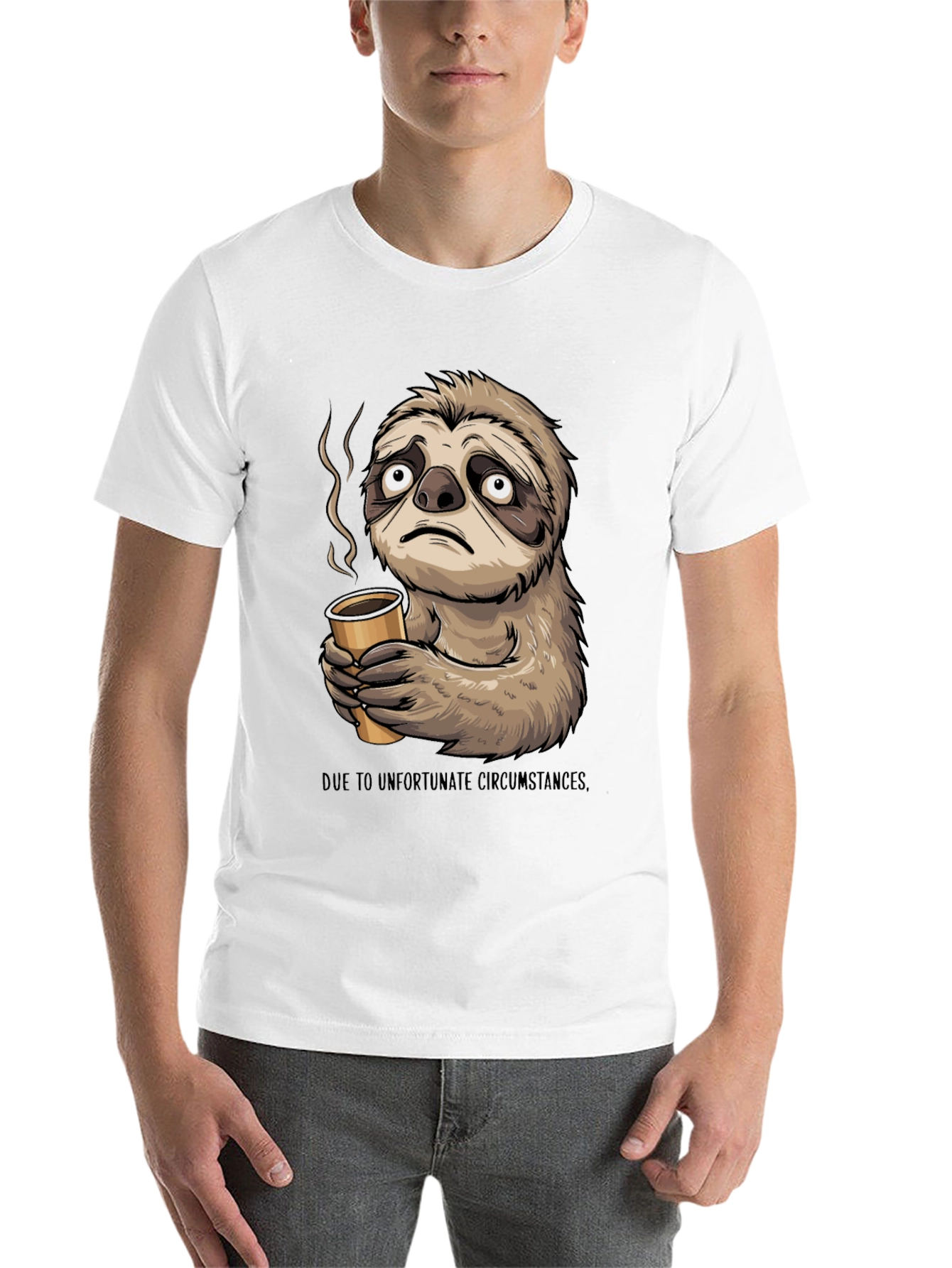 Black Sloth Coffee T-Shirt - Unfortunate Circumstances view 14