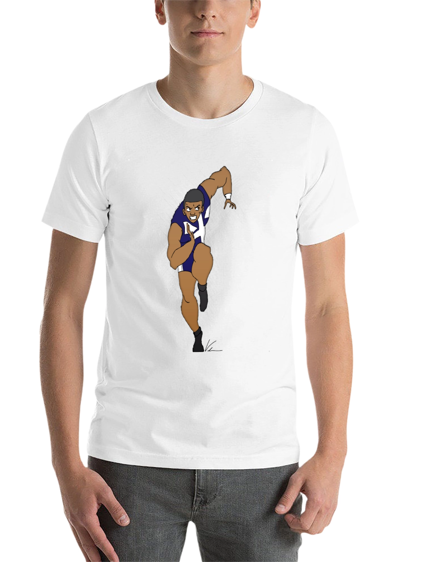 Black Cartoon Runner Graphic T-Shirt view 14