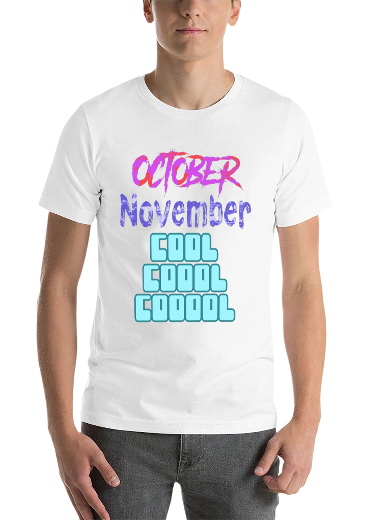 Black October November Cool Graphic T-Shirt view 14