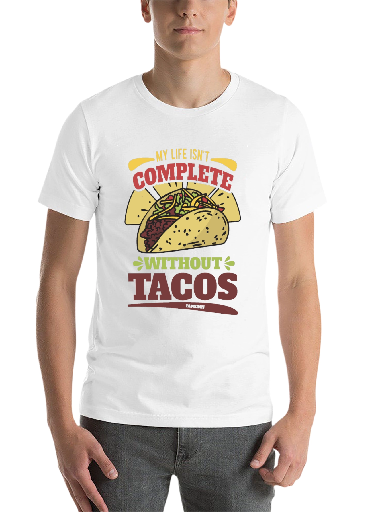 Black Taco Lover T-Shirt - My Life Isn't Complete Without Tacos view 14