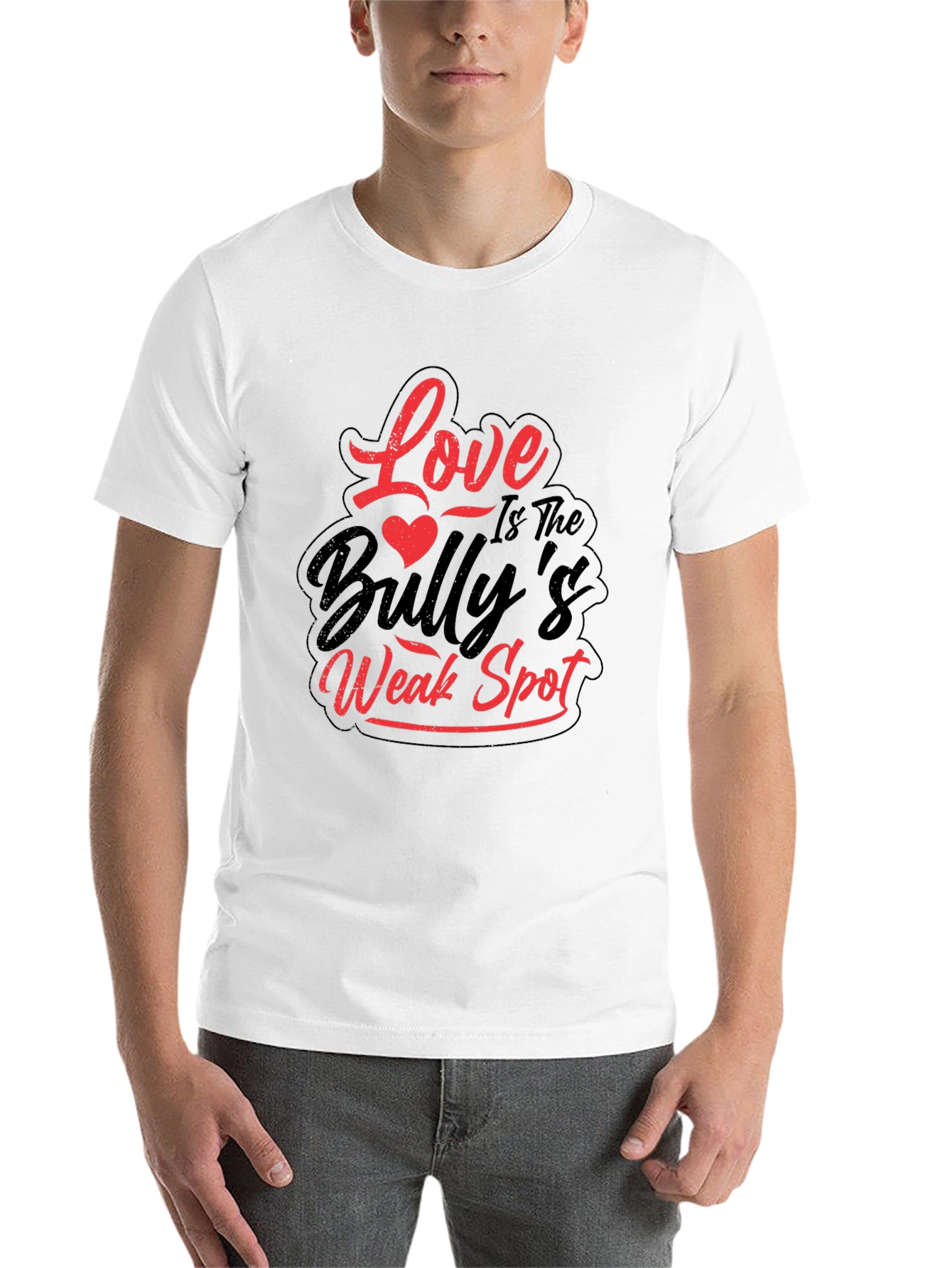 Black Love is The Bully's Weak Spot Black T-Shirt view 14