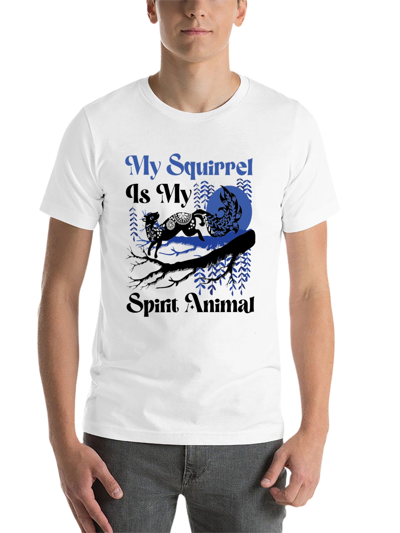 Black My Squirrel Is My Spirit Animal T-Shirt view 14
