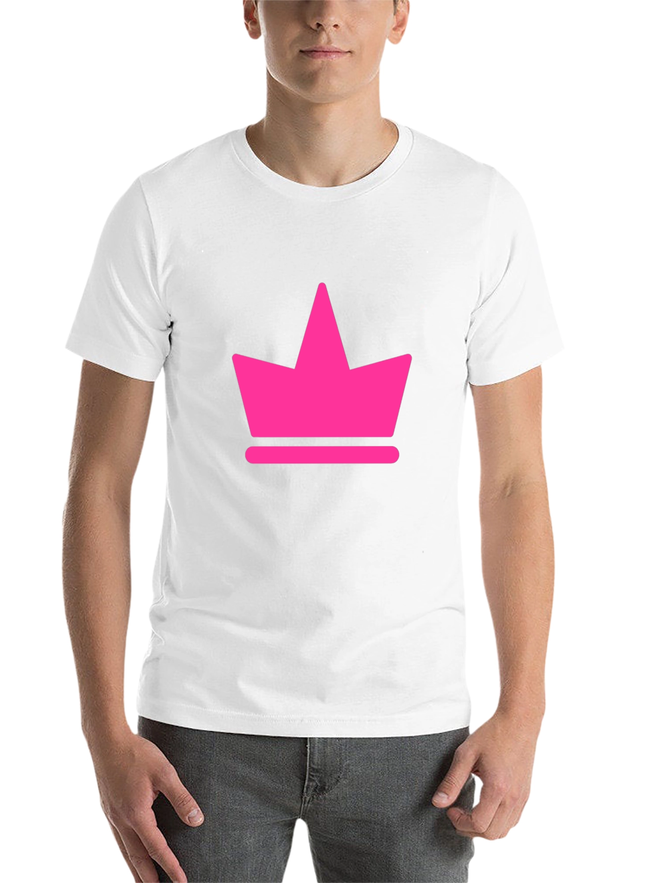 Black Pink Crown Graphic Black T-Shirt view 14