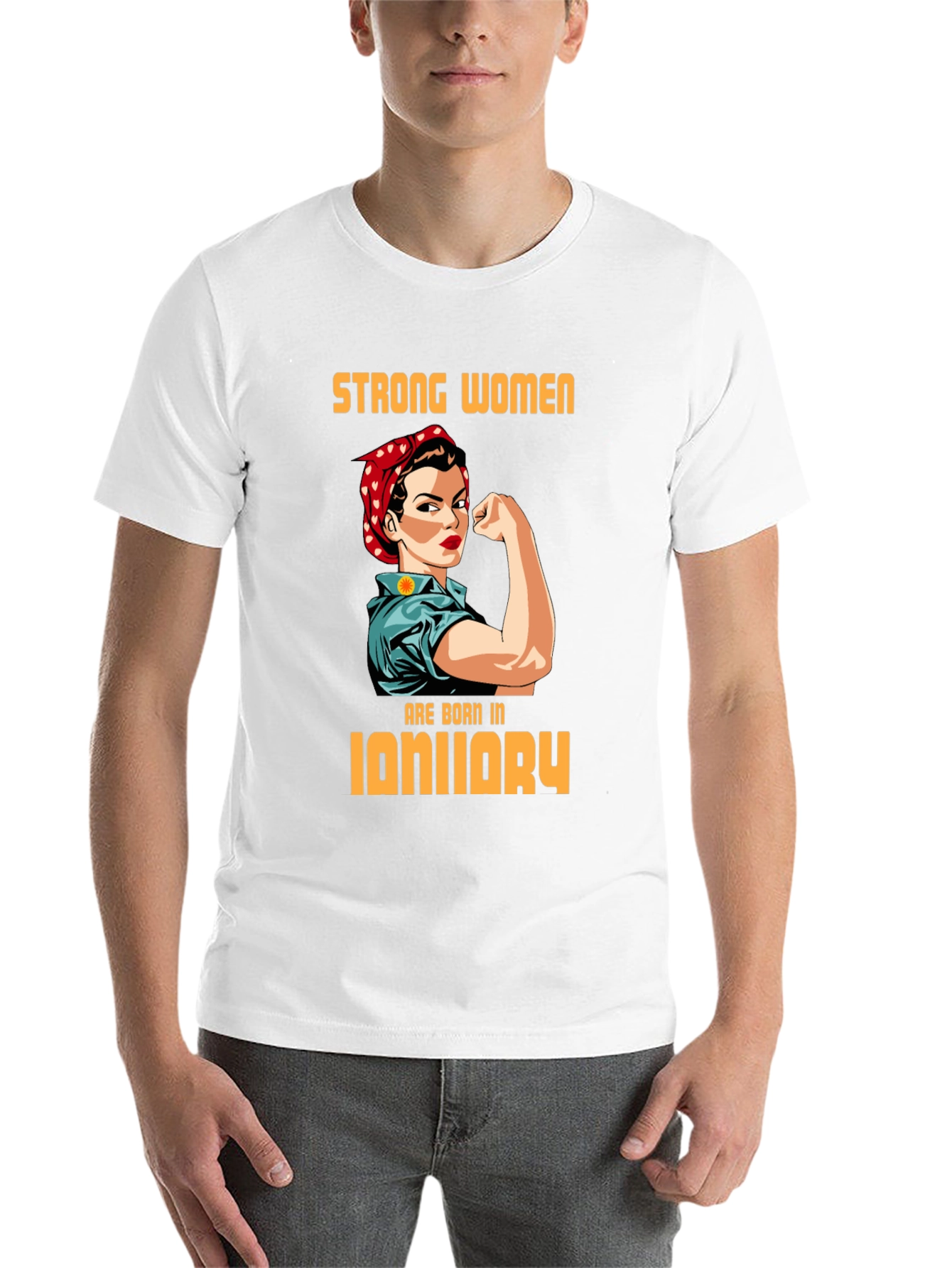 Black Strong Women January Birthday T-Shirt view 14