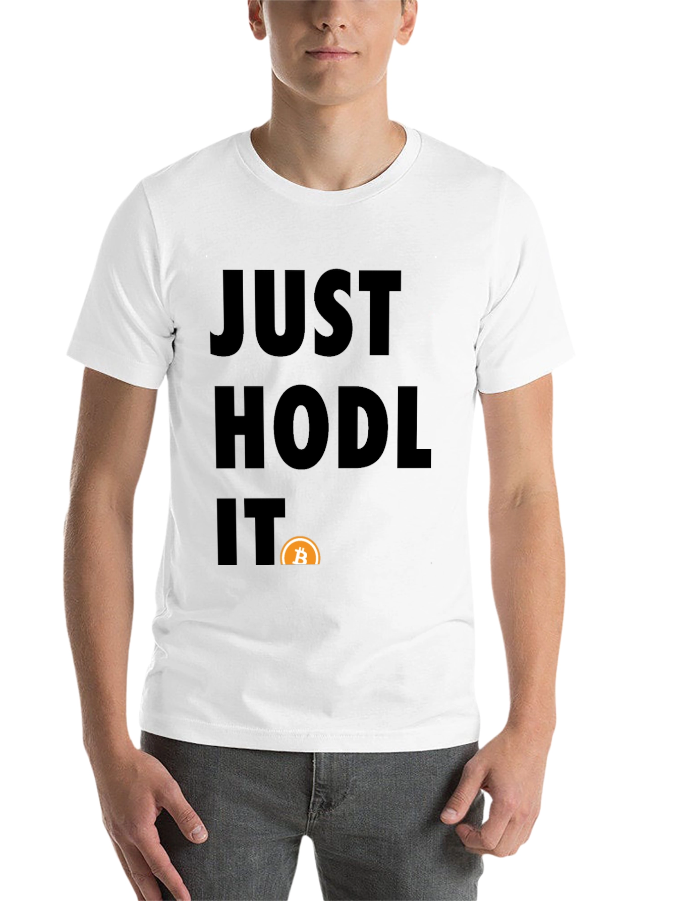 Black Just Hodl It Bitcoin Graphic Tee view 14