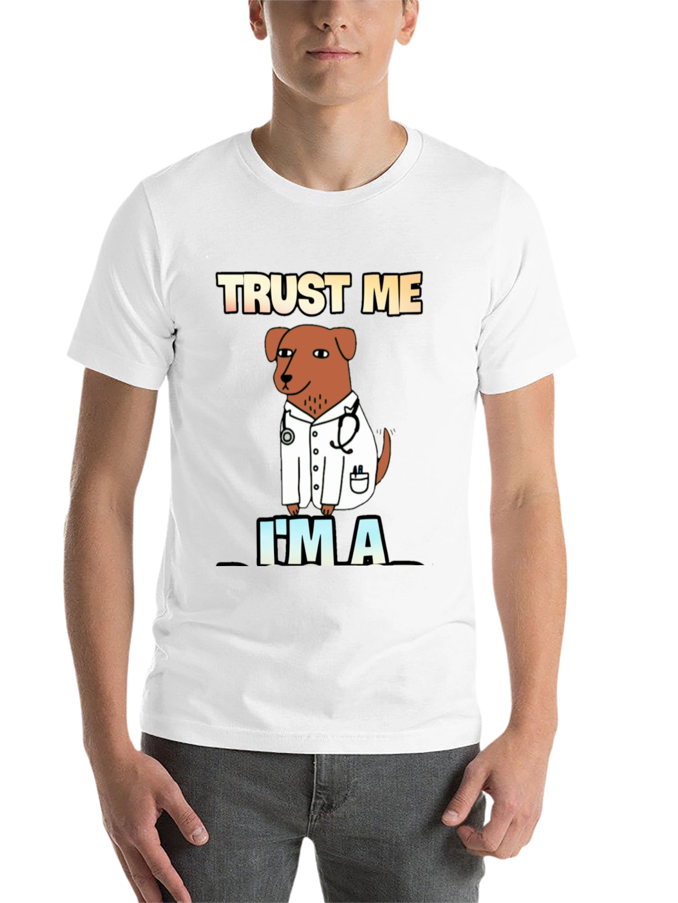 Black Trust Me I'm A Doctor Dog T-Shirt view 14