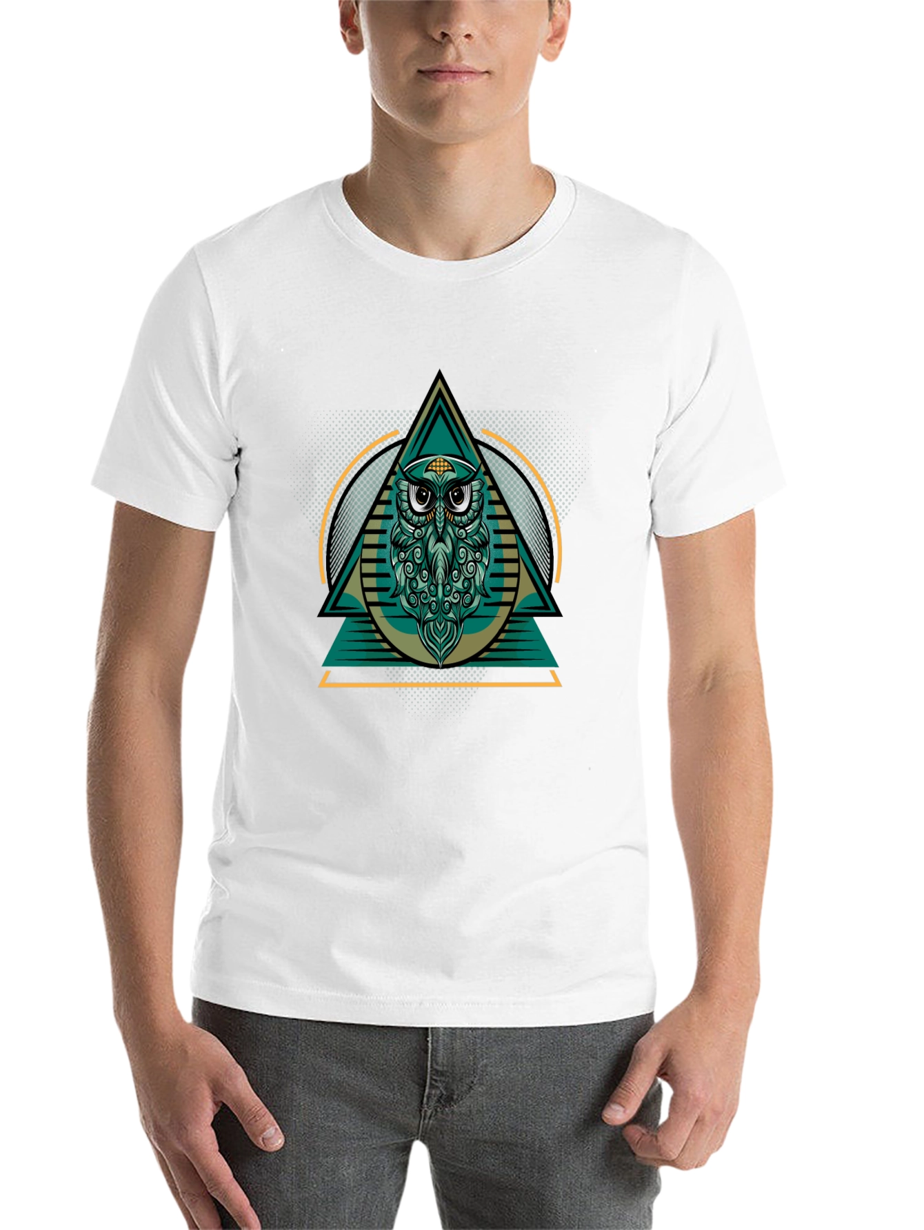 Black Owl Graphic Black T-Shirt view 14