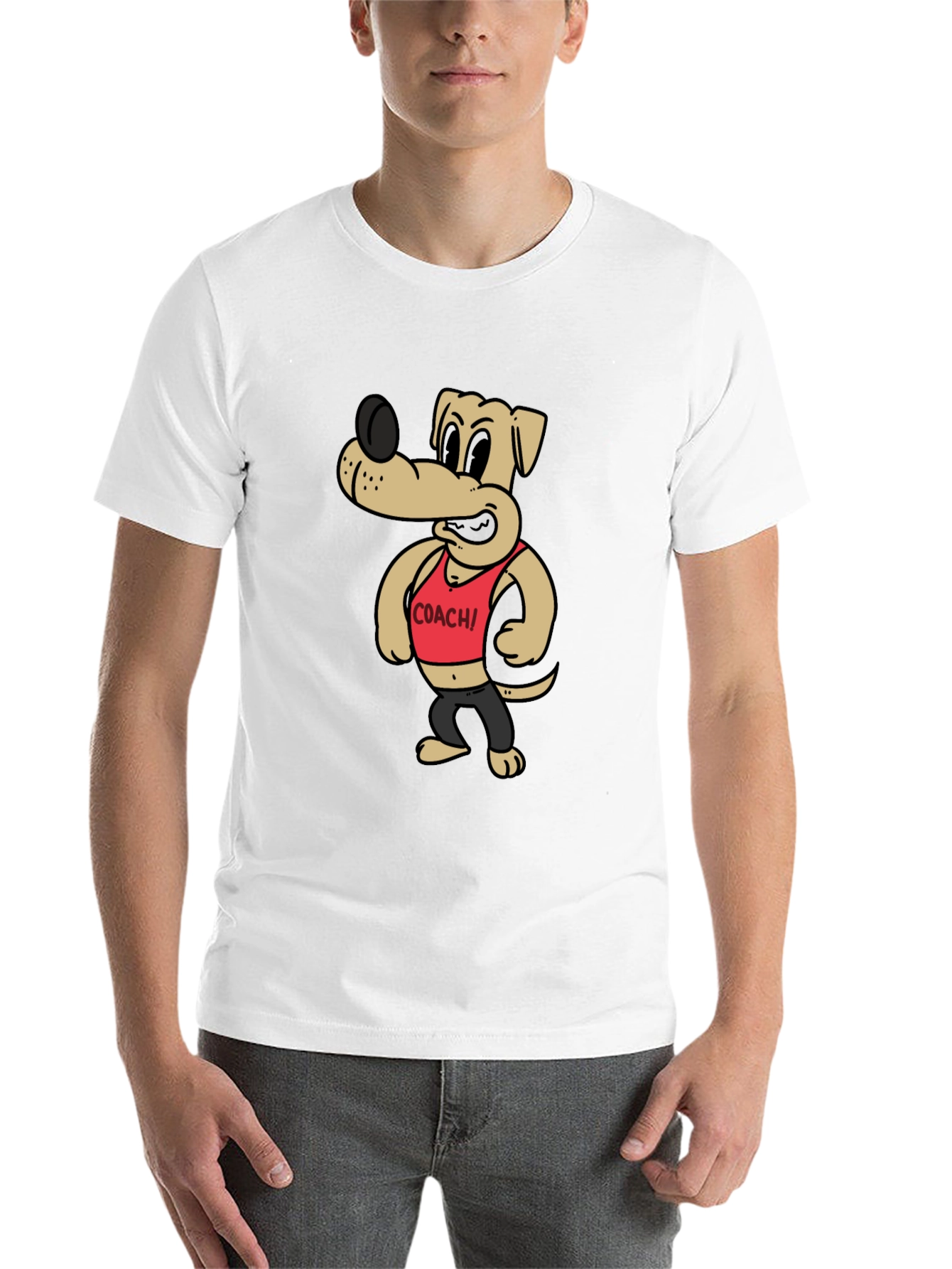 Black Cartoon Dog Coach Graphic Tee view 14