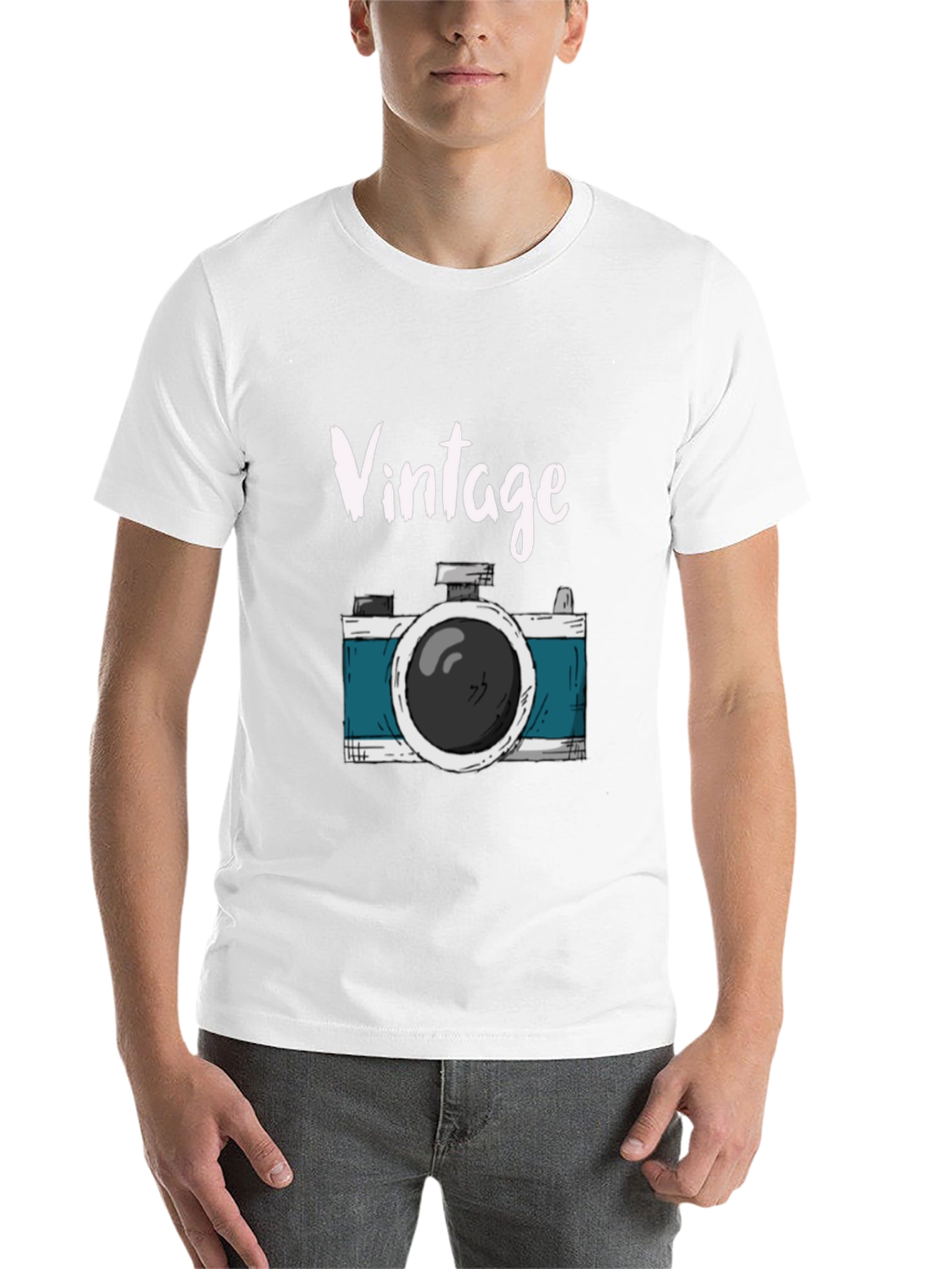 Black Vintage Camera Graphic Tee view 14