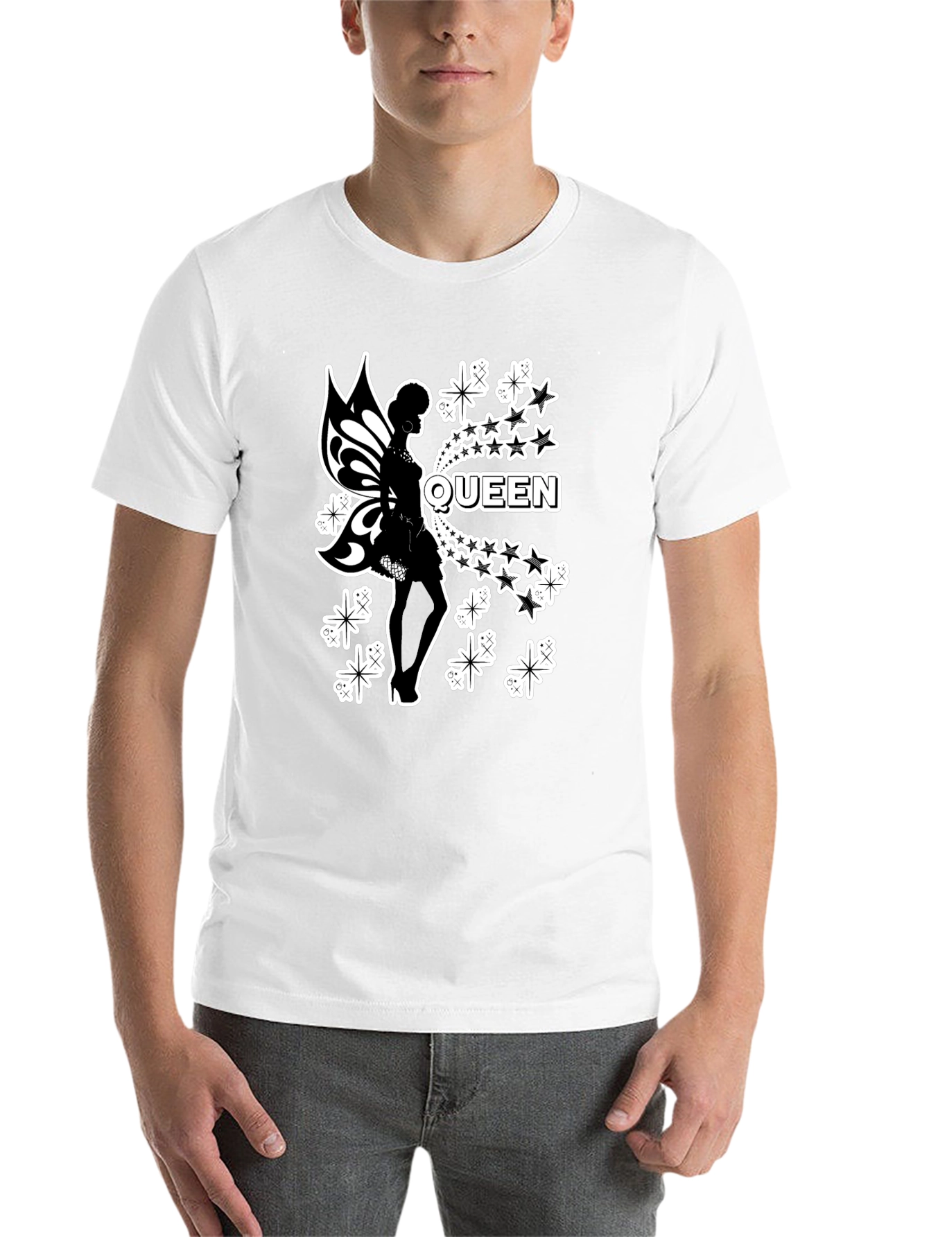 Black Queen Fairy Graphic Black T-Shirt view 14