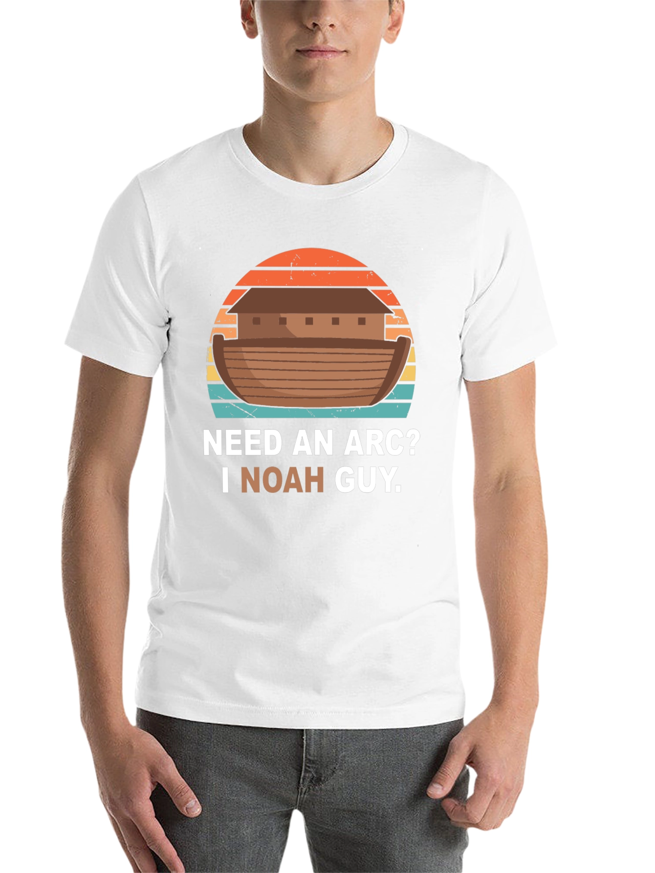 Black Need An Arc? I Noah Guy T-Shirt view 14