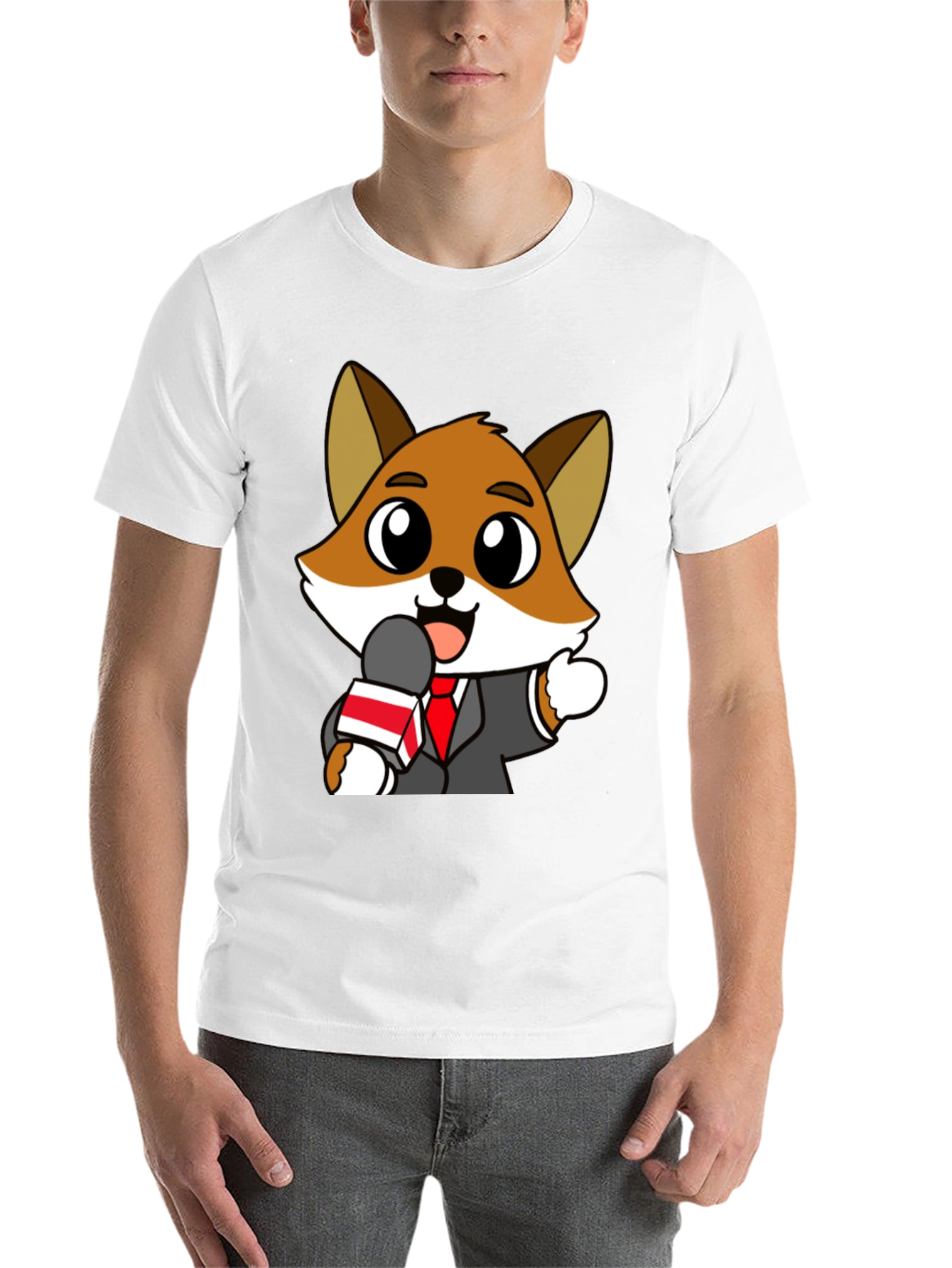 Black Fox News Reporter Graphic Tee view 14