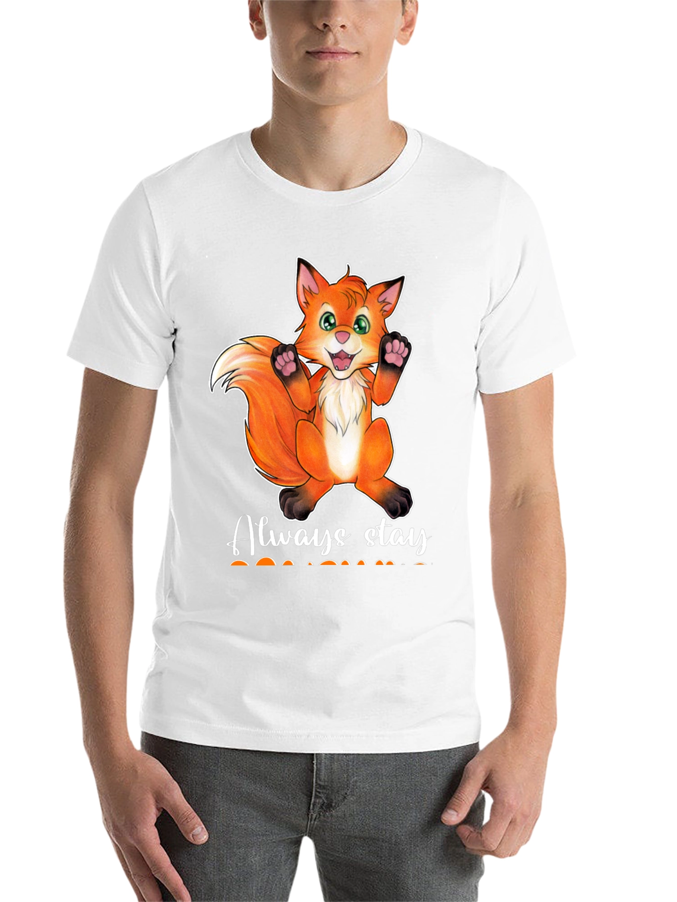 Black Cute Fox T-Shirt - Always Stay view 14