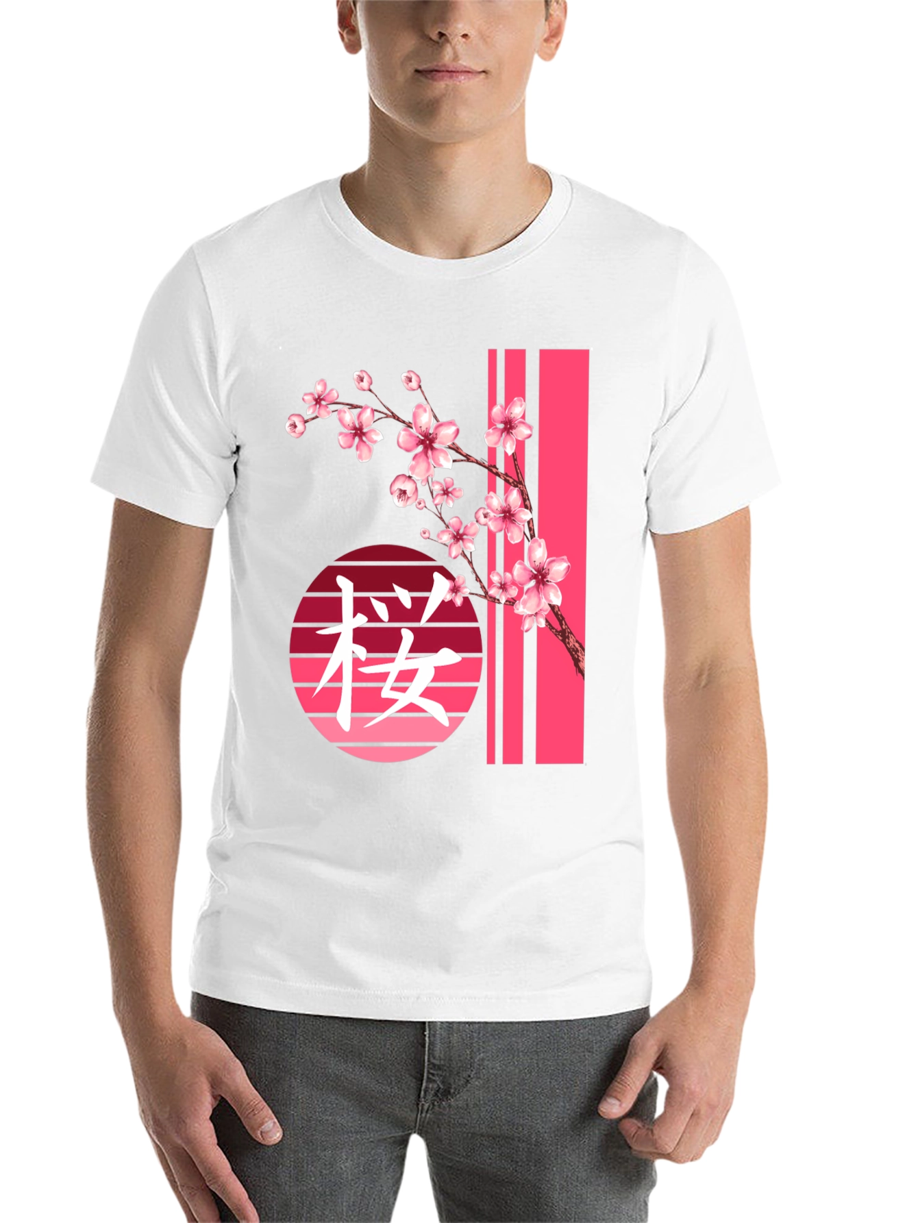 Black Sakura Blossom Graphic Tee view 14