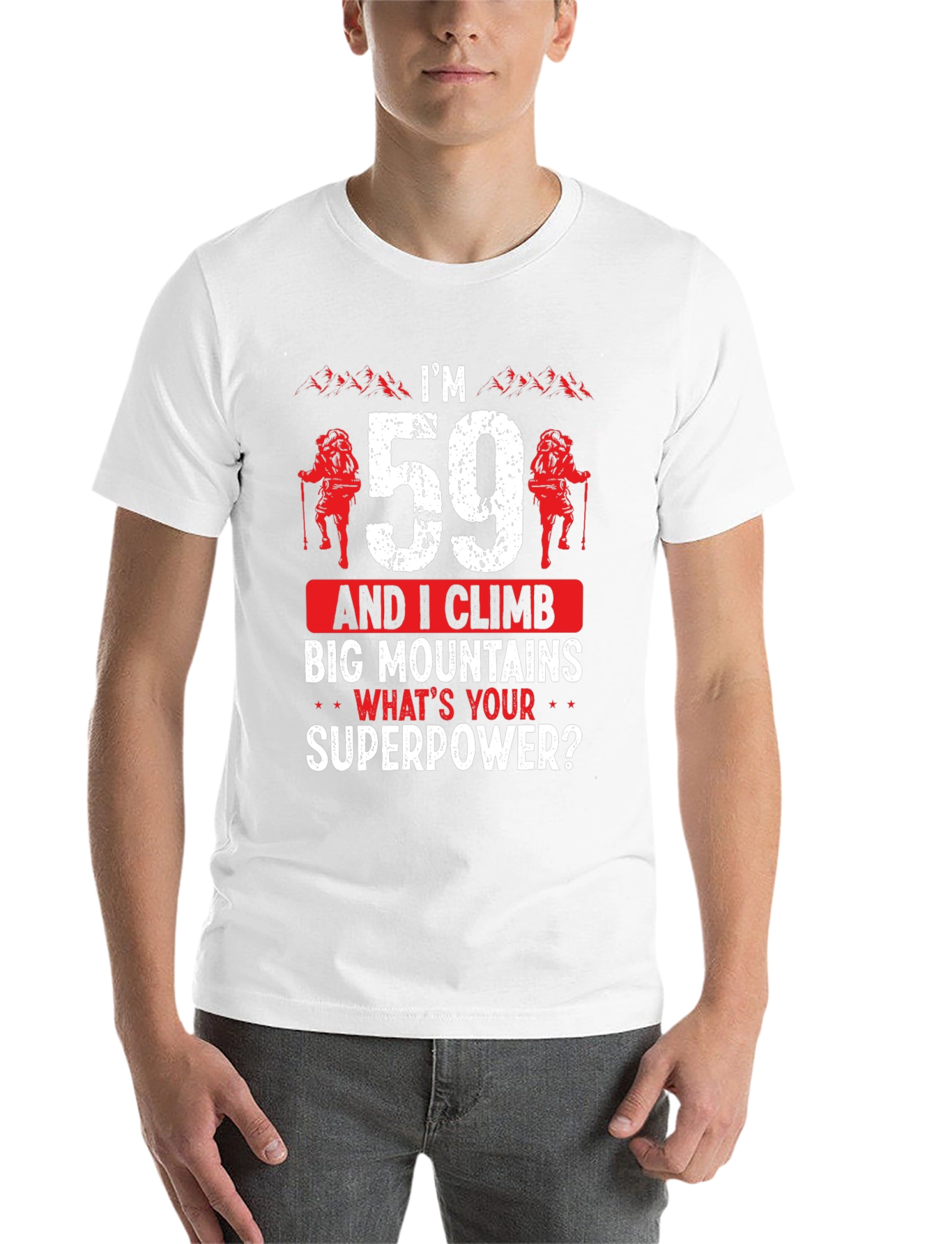 Black I'm 59 and I Climb T-Shirt view 14