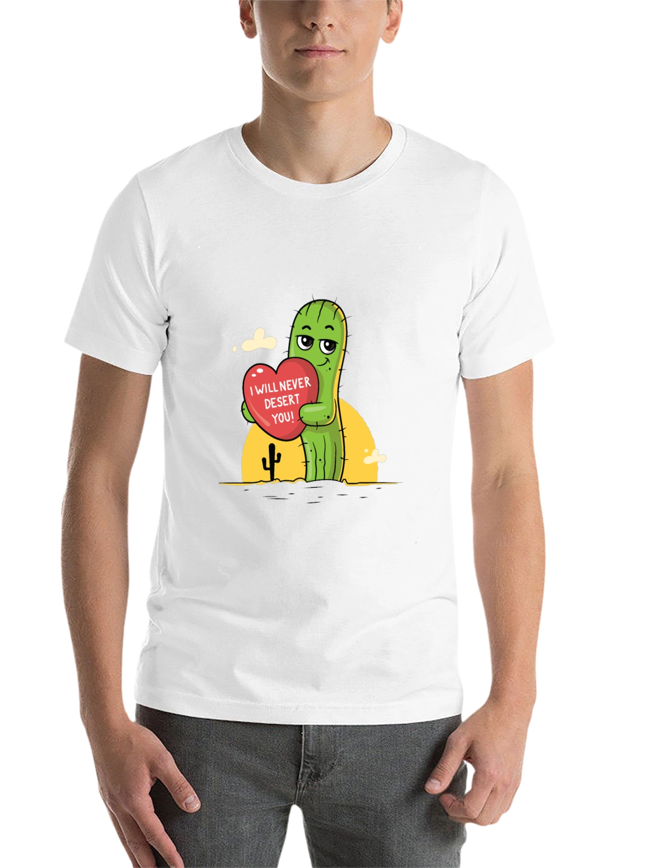 Black Cactus Love T-Shirt - 'I Will Never Desert You!' view 14