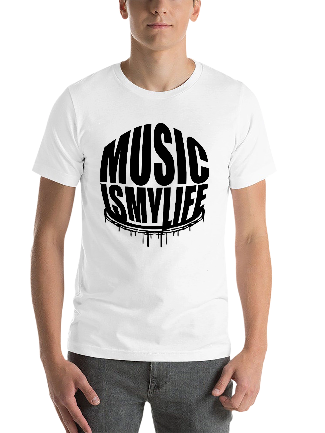 Black Music Is My Life Black Graphic T-Shirt view 14