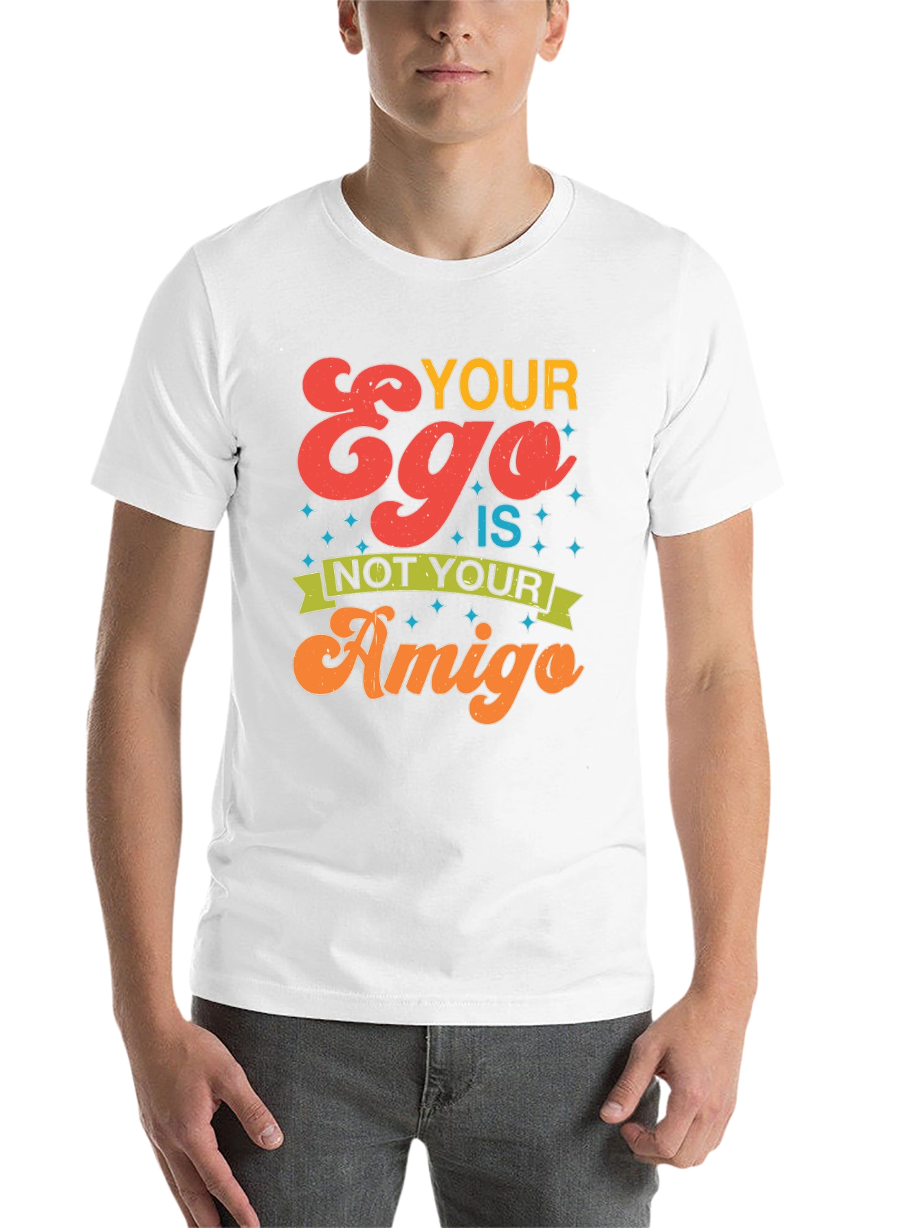 Black Your Ego is Not Your Amigo Graphic Tee view 14